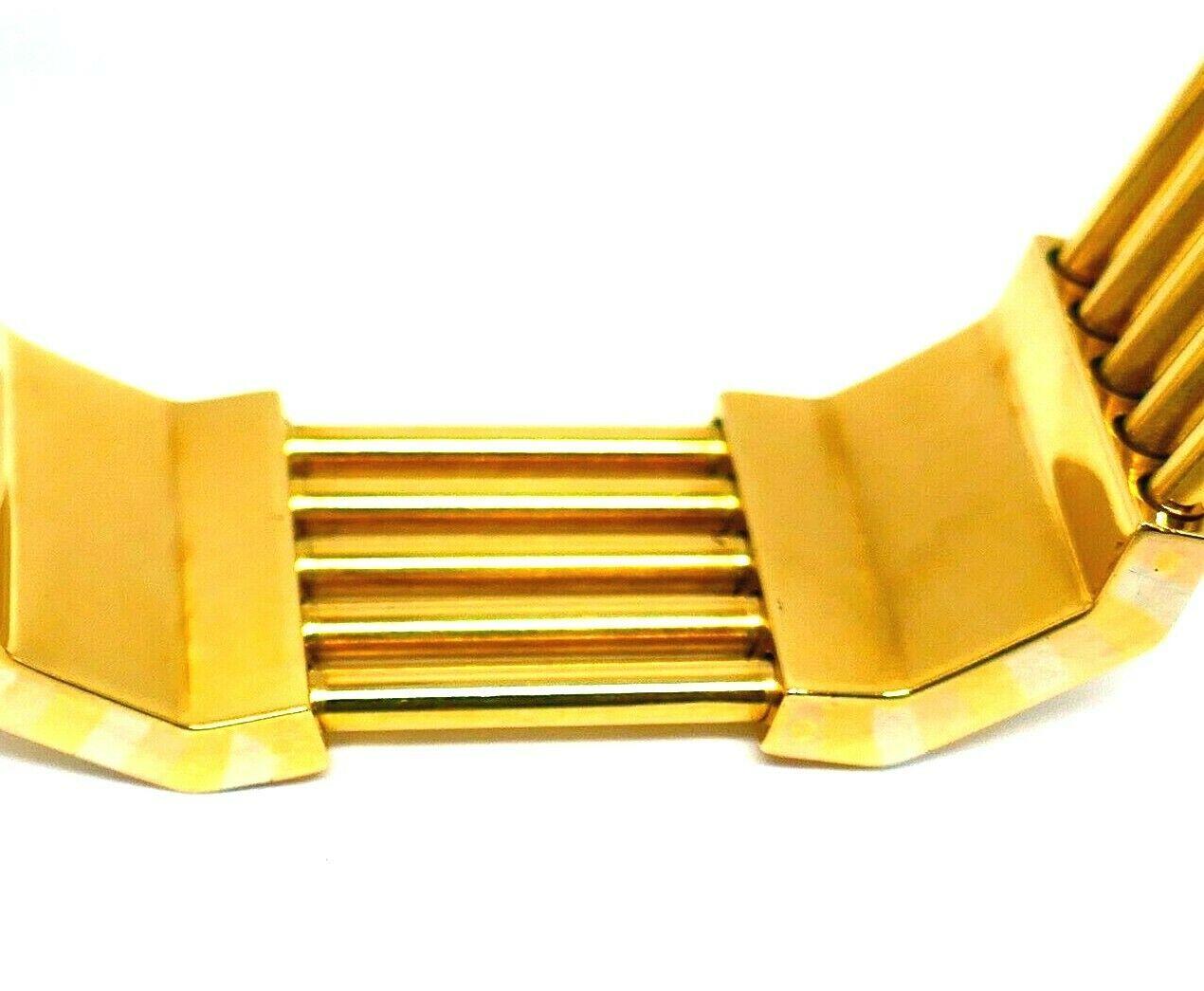 KRIA Tri-Tone Gold Geometrical Rectangular Bracelet 5