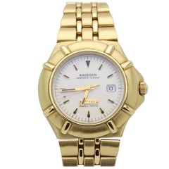 Vintage Krieger Watch K929 18 Karat Yellow Gold De Marine Limited Edition Chronometre