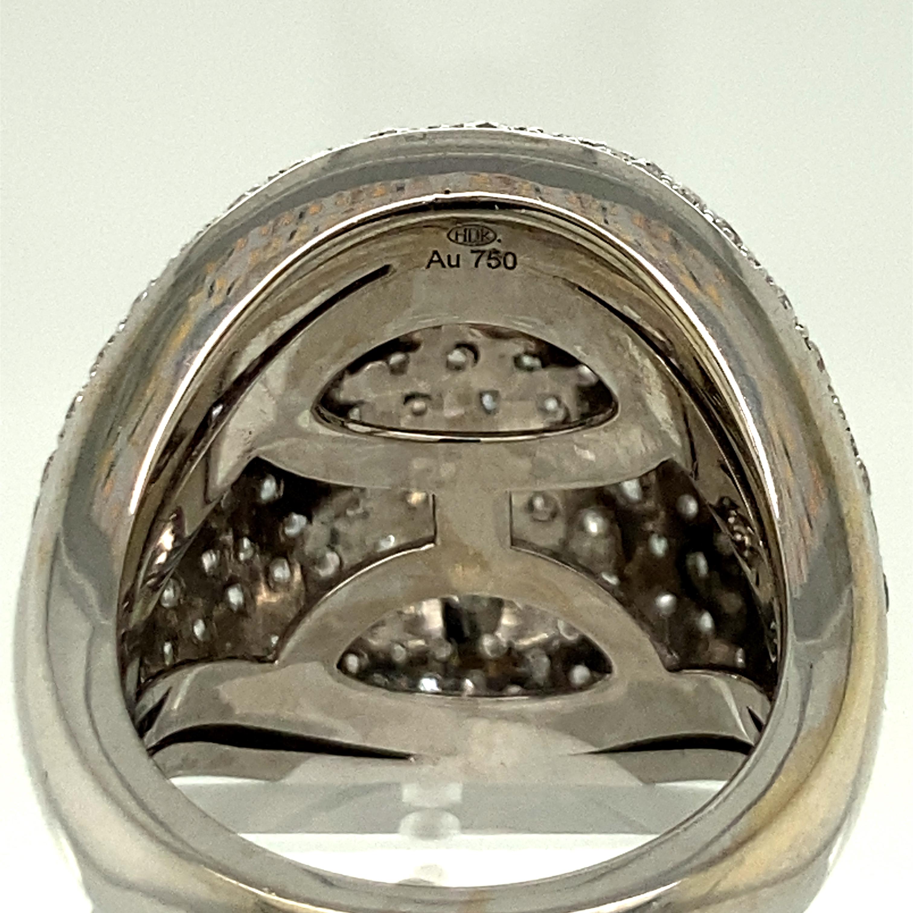 Krieger Weißgold-Kuppelring mit Pavé-Diamant (Moderne) im Angebot