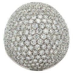 Krieger White Gold Dome Pavé Diamond Ring