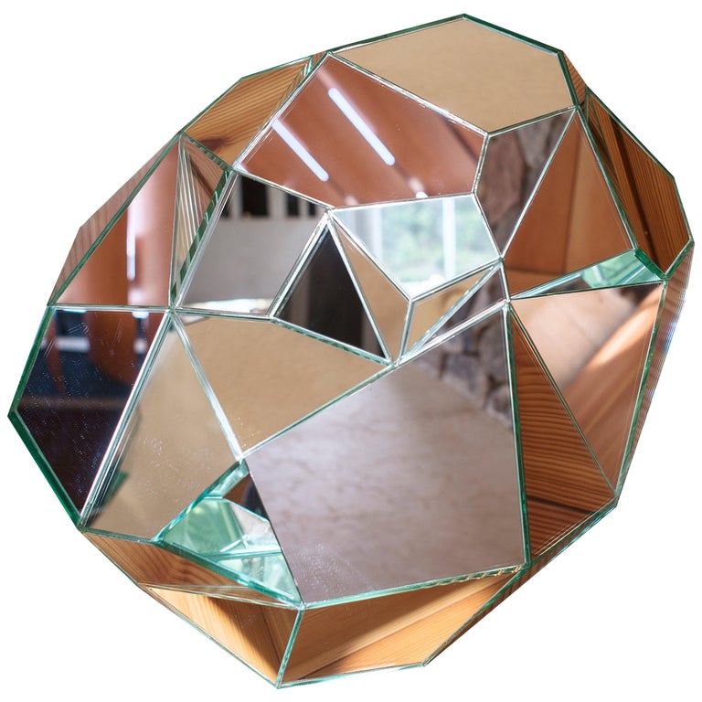 Kriptomights Mirror Glass Faceted Lighting Wall Installation For Sale at 1stDibs faceted