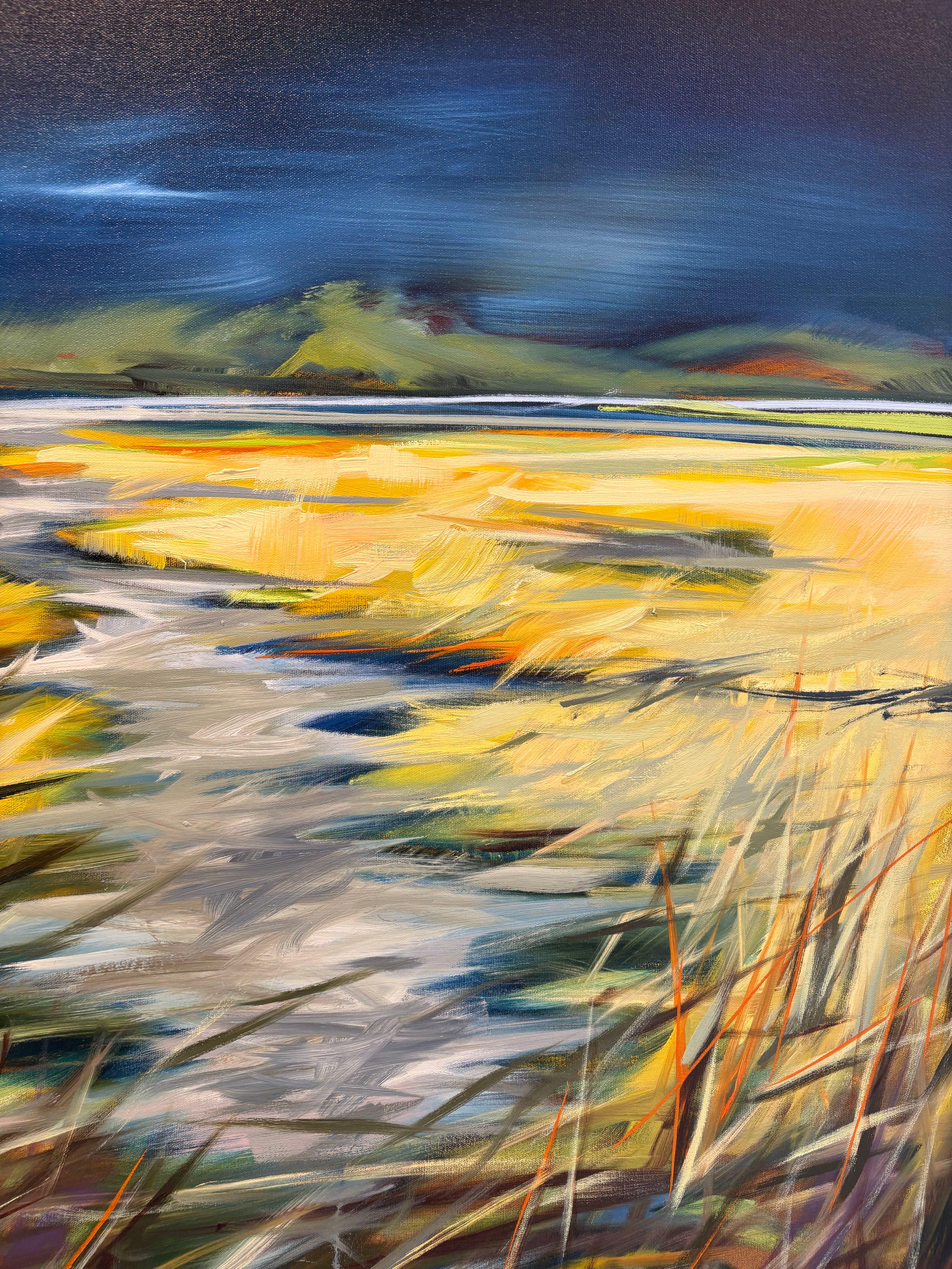 Edge of the Estuary, Feuchtgebiete Landschaft Ölgemälde, 2025 im Angebot 2