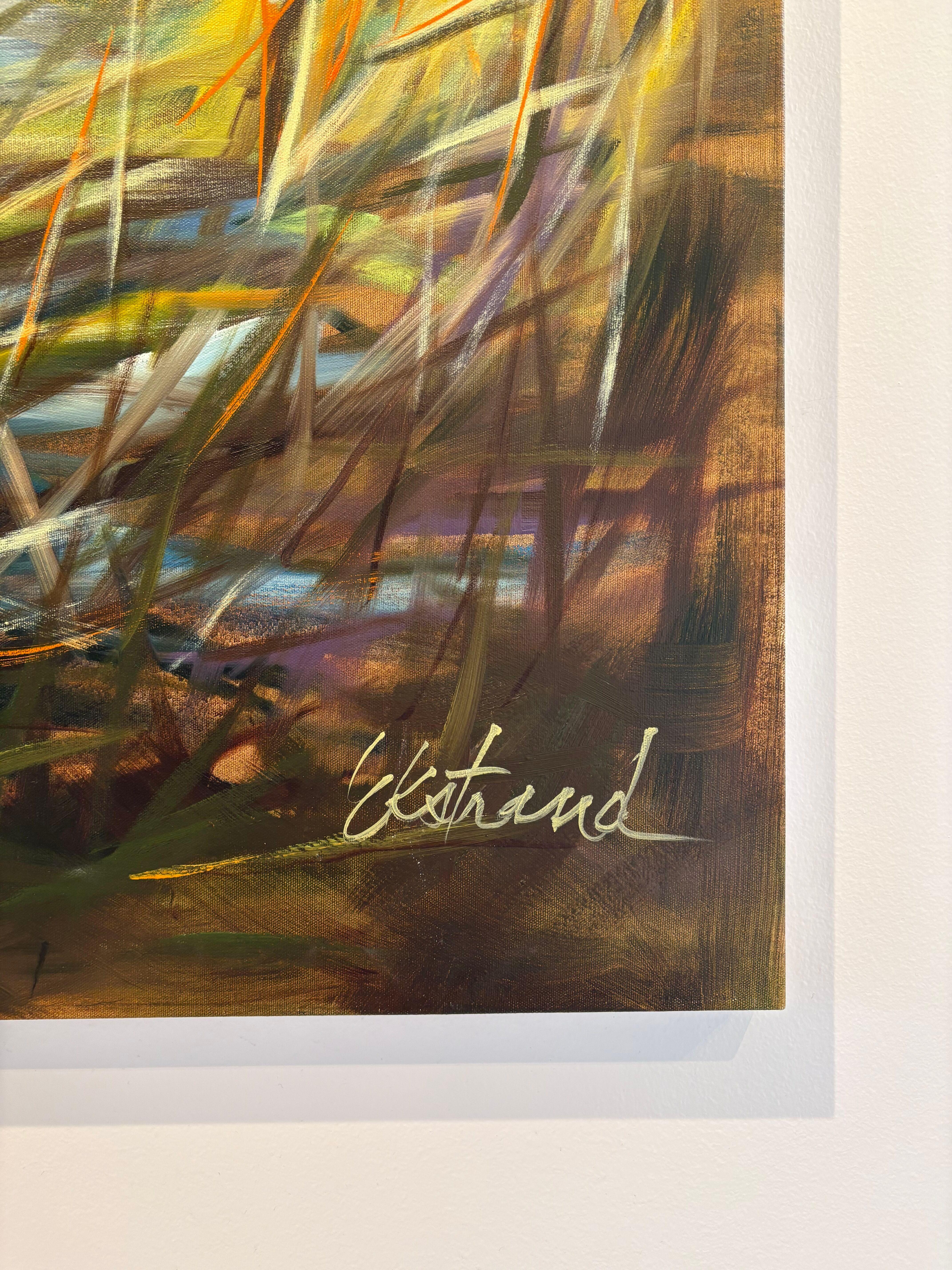 Edge of the Estuary, Feuchtgebiete Landschaft Ölgemälde, 2025 im Angebot 3