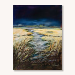 Edge of the Estuary, Feuchtgebiete Landschaft Ölgemälde, 2025