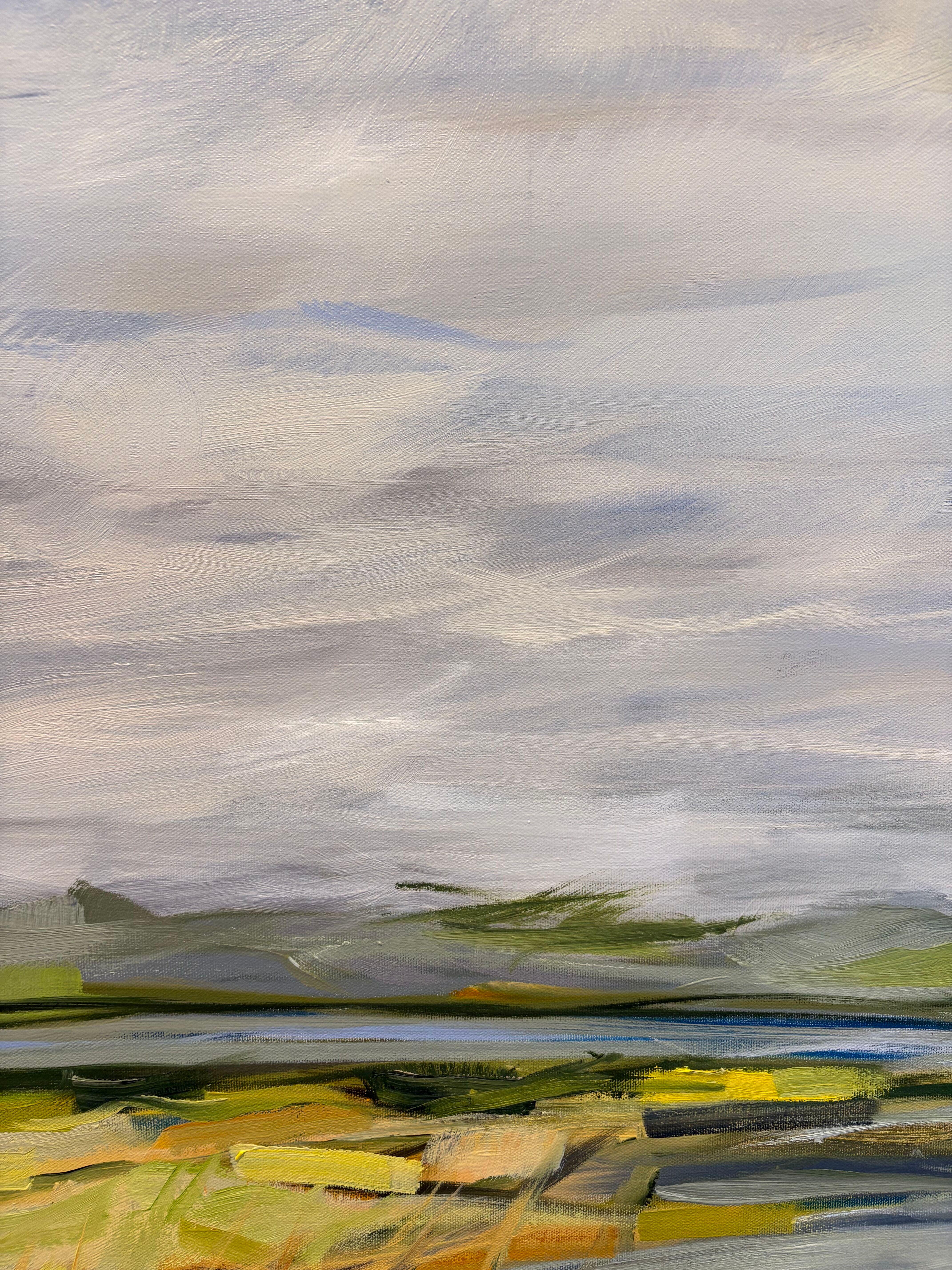 Hautes eaux ; printemps, paysage de zones humides Peinture à l'huile, 2025 - Painting de Kris Ekstrand