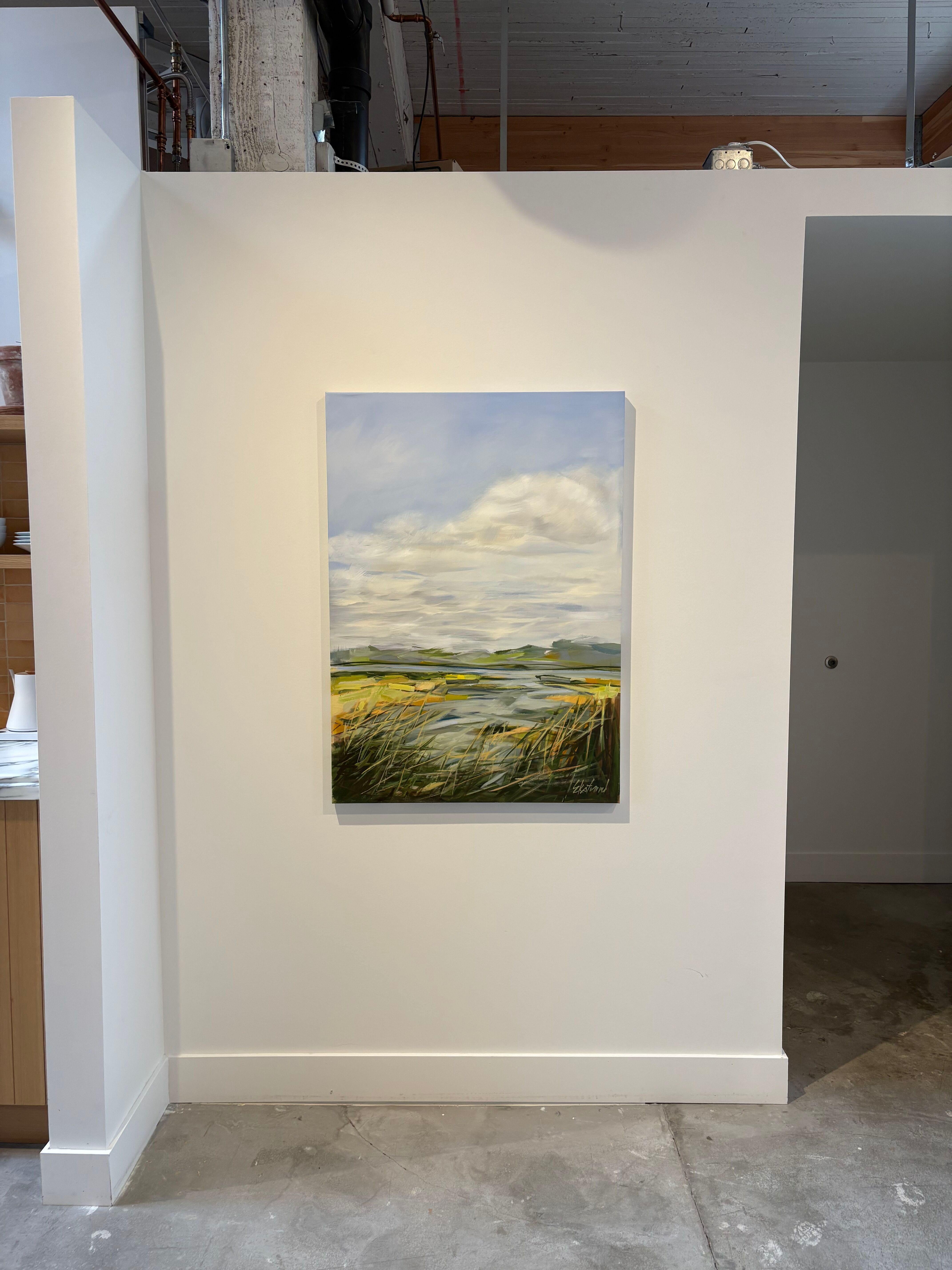 Hautes eaux ; printemps, paysage de zones humides Peinture à l'huile, 2025 en vente 1