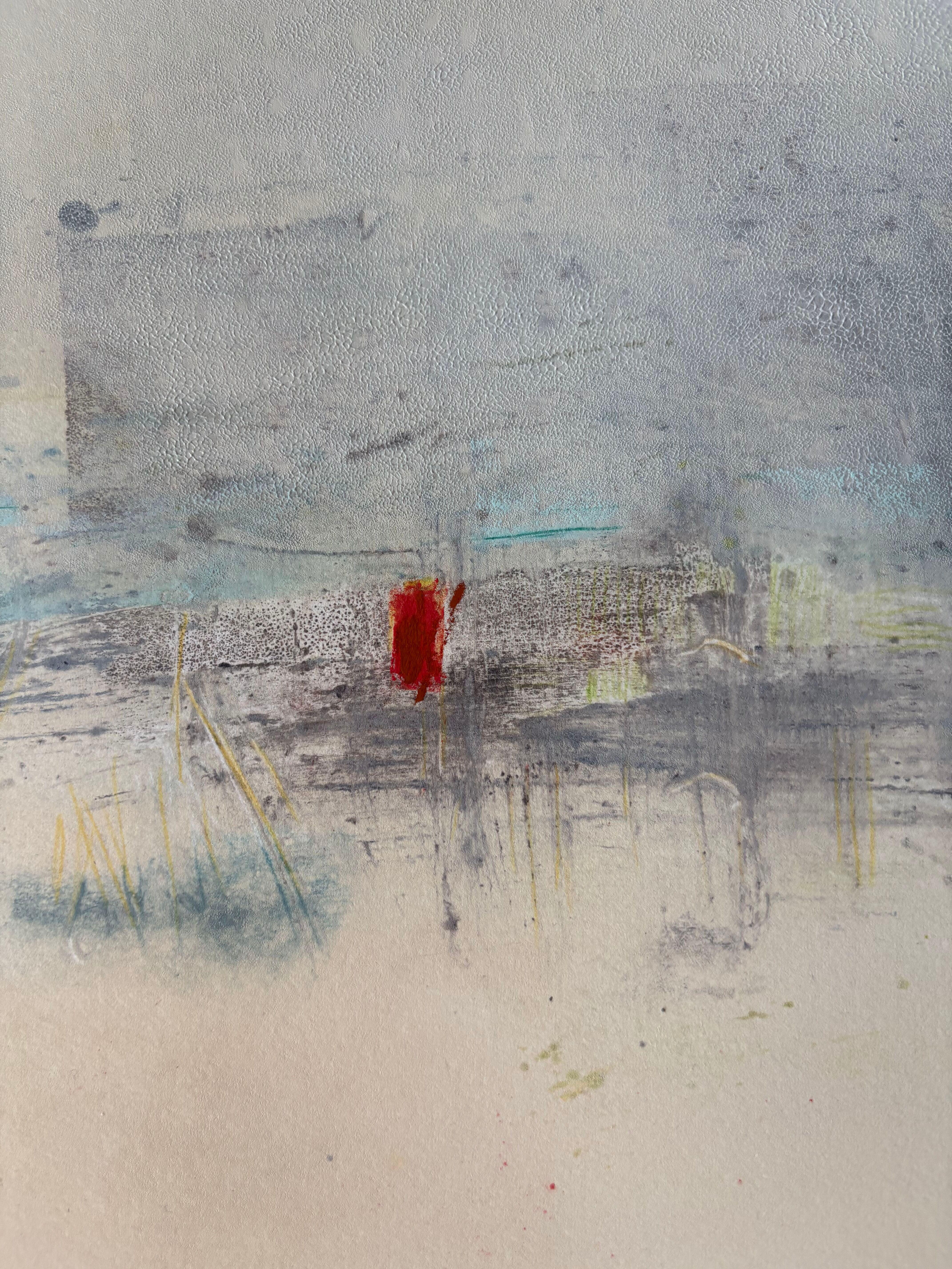 Coulee Waters Edge, Abstrakte Sumpflandschaft Monotypie-Druck, 2024 im Angebot 2