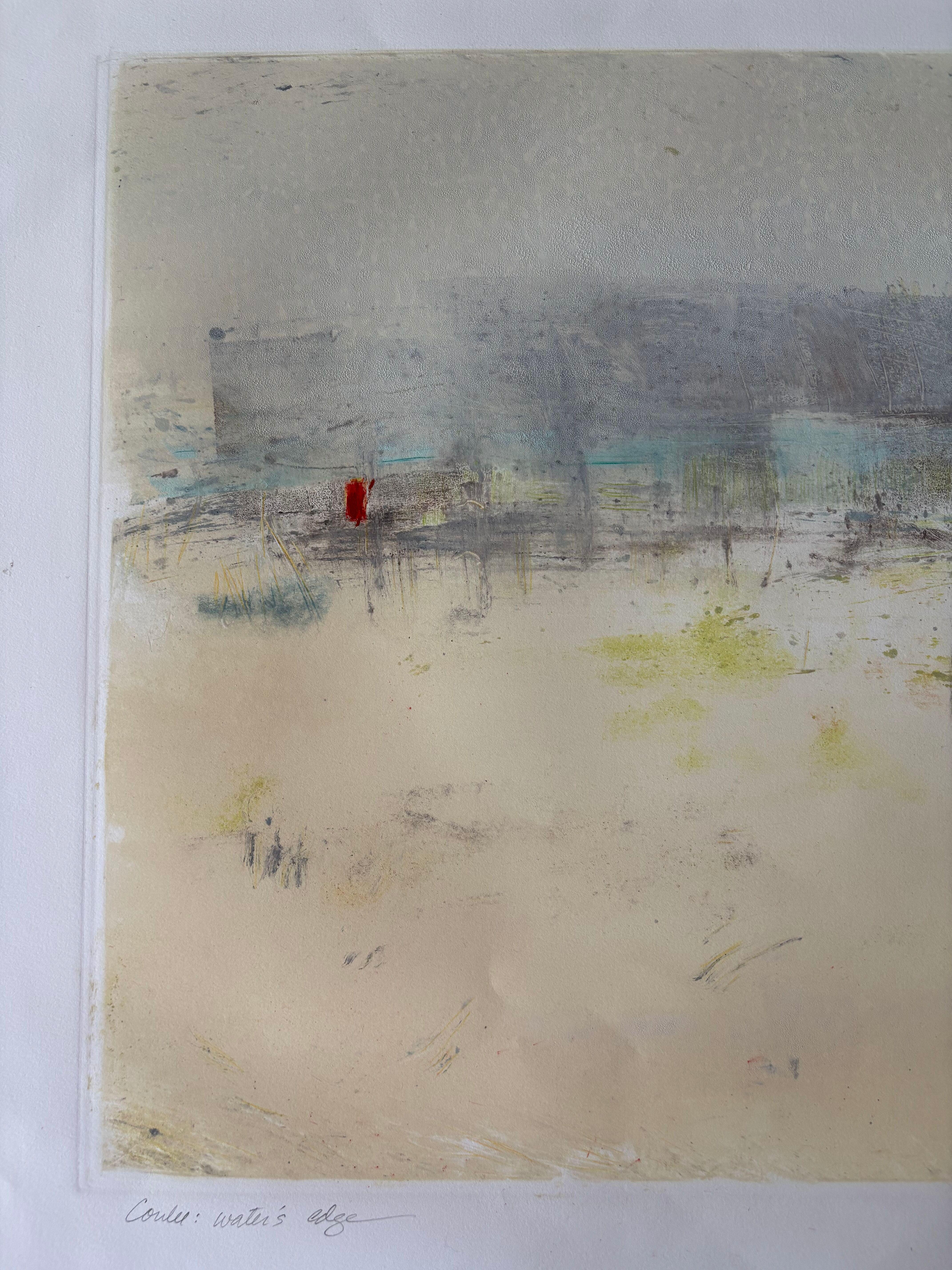 Coulee Waters Edge, Abstrakte Sumpflandschaft Monotypie-Druck, 2024 im Angebot 3