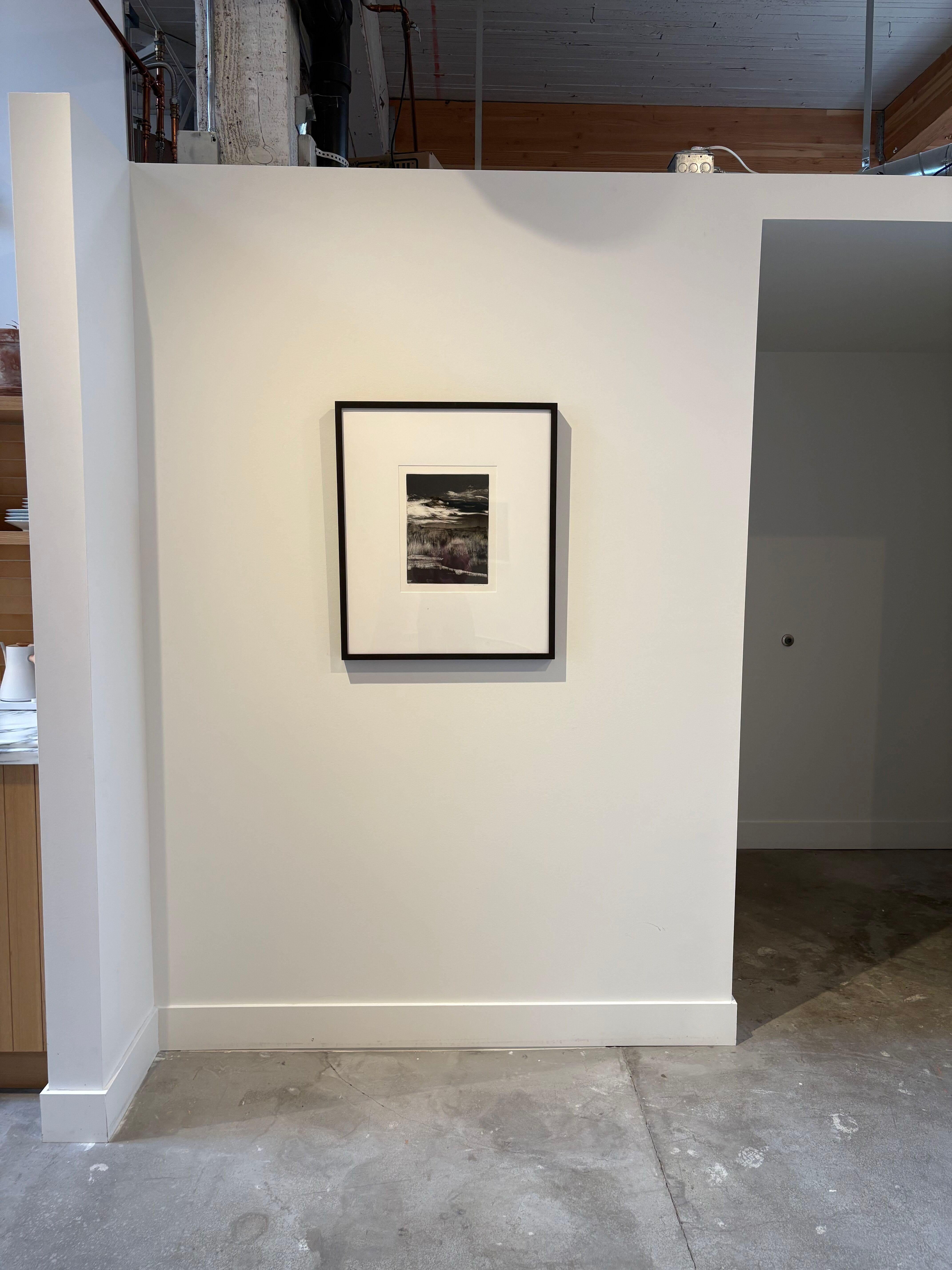 Tipping Point II, Feuchtgebiete Schwarz-Weiß-Monotypie Gerahmter Druck, 2024 im Angebot 2