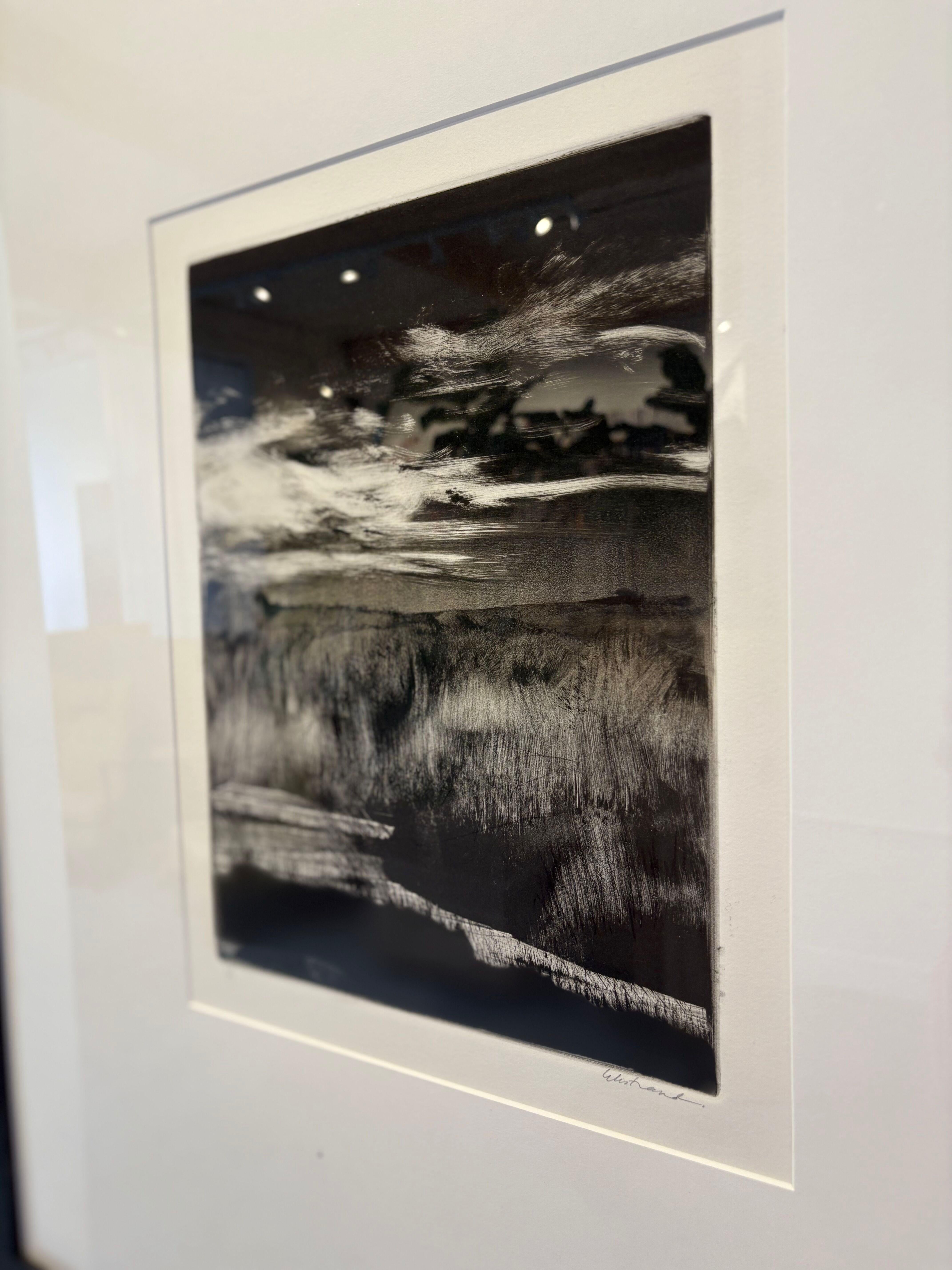 Tipping Point II, Feuchtgebiete Schwarz-Weiß-Monotypie Gerahmter Druck, 2024 im Angebot 4