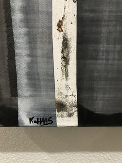 Nie hier, immer dort, Mischtechnik auf Leinwand