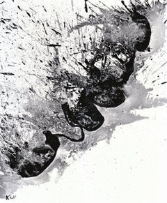 Black & White Chaotic Series 1957.032814, Painting, Oil on Paper