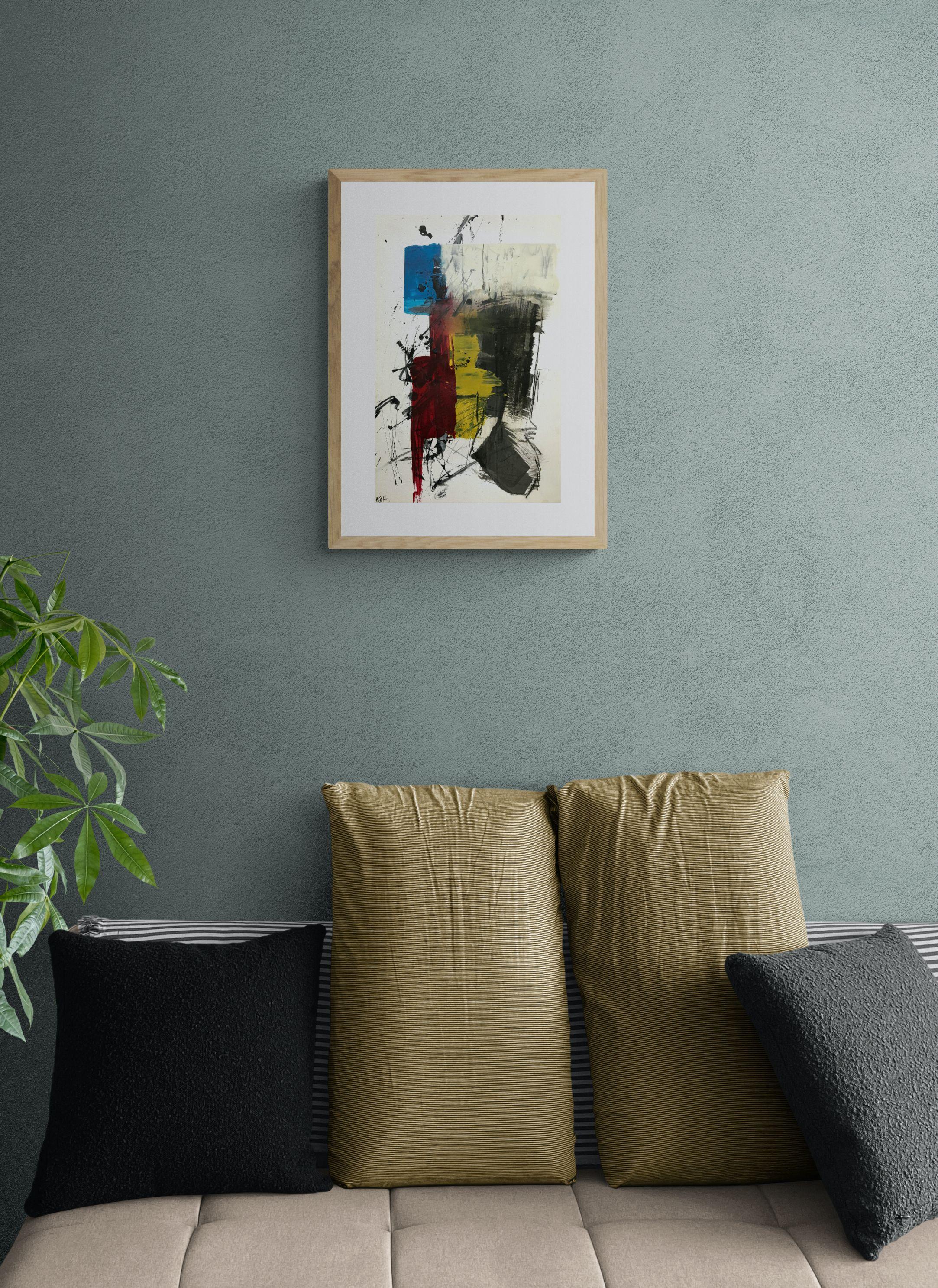 Verspielte Realität #29, Gemälde, Öl auf Papier – Painting von Kris Haas
