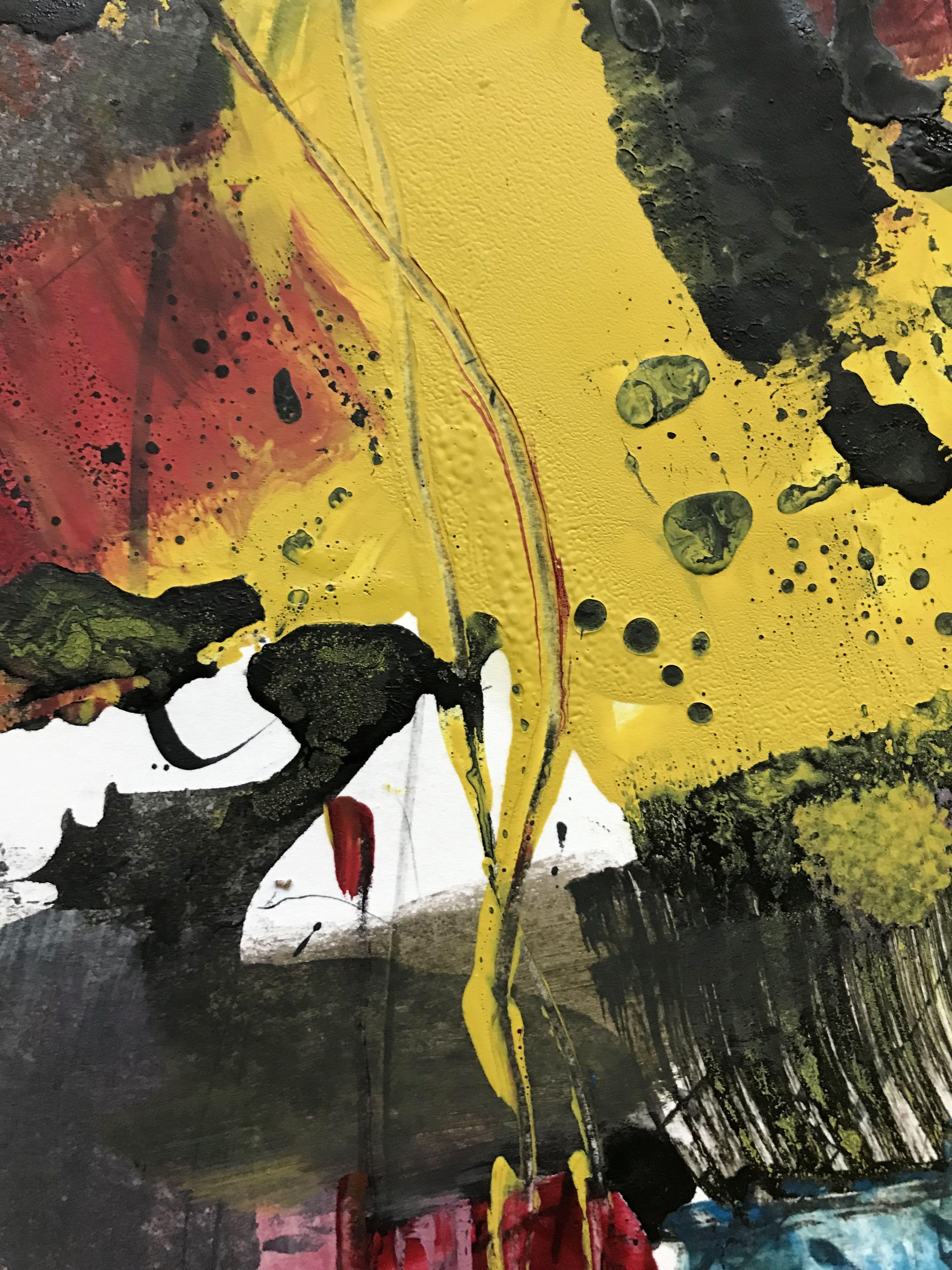 Verspielte Realität #31, Gemälde, Öl auf Papier im Angebot 1