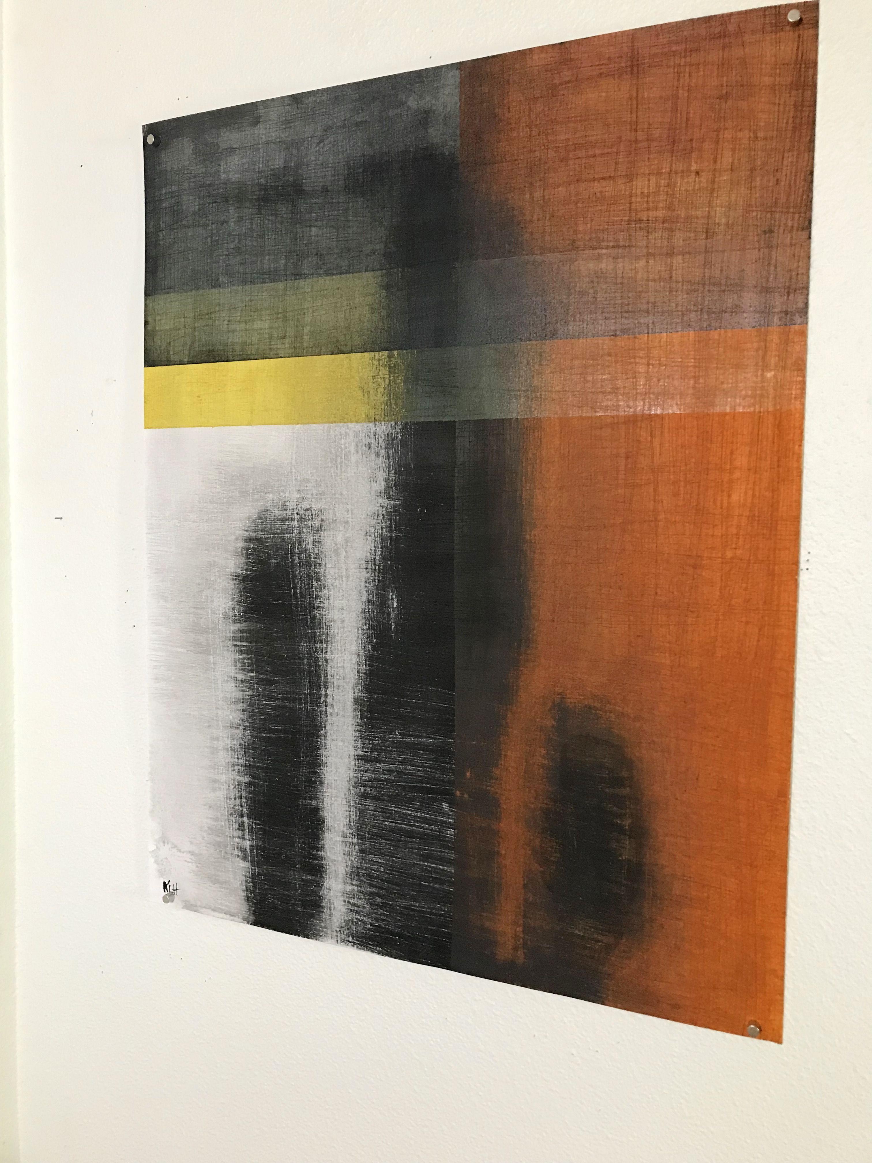 W an T Stern #120, Pittura, Olio su carta - Painting Astratto di Kris Haas