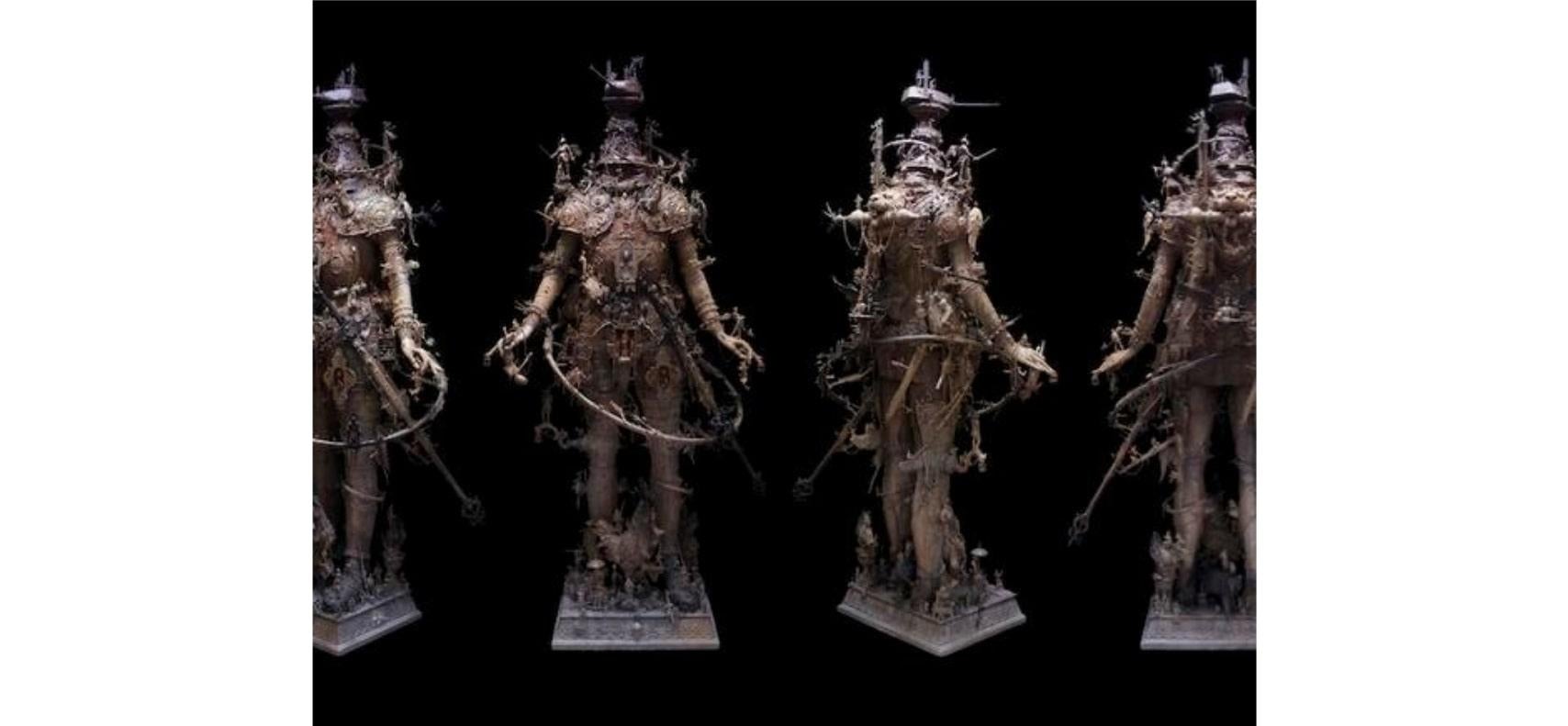 Ferdinand von Howlitzerhead, Mixed Media Art by Kris Kuksi, 2014 For Sale 1