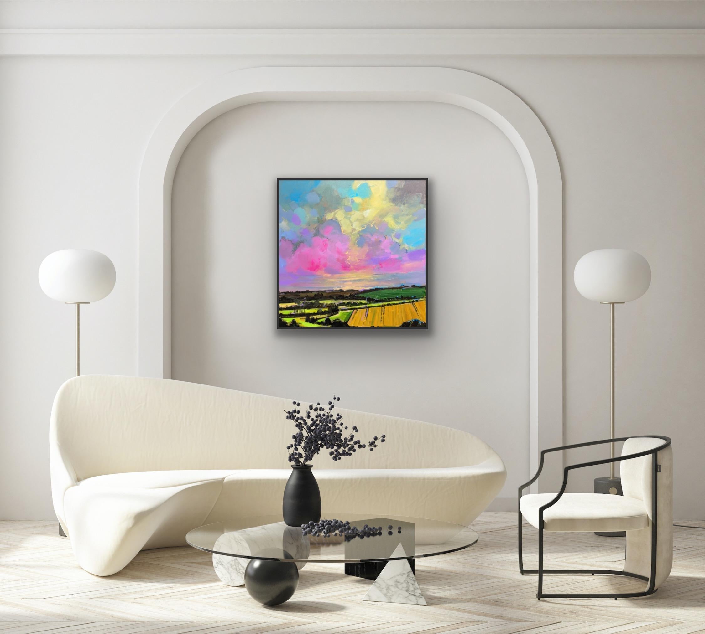 Chadlington en été, Cotswolds, Peinture originale, Campagne, Rural - Painting de Kris McKinnon