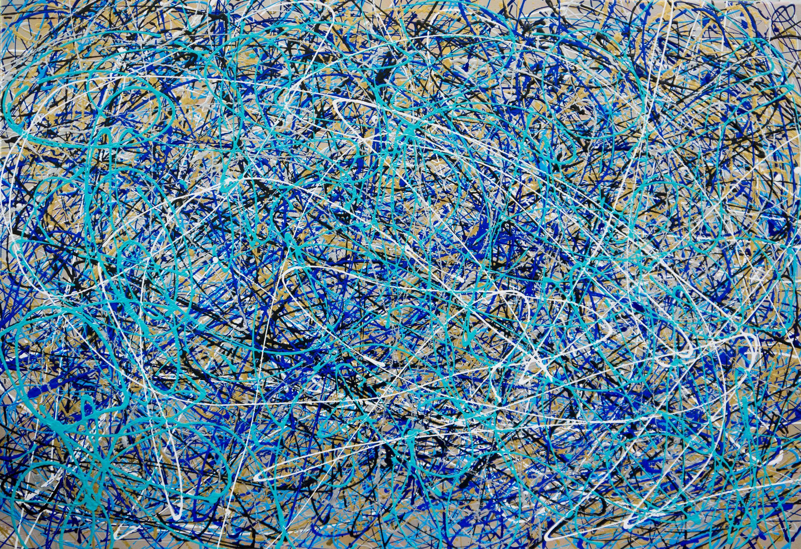 Abstract Painting di Kris Mercer - Una realtà alternativa, Pittura, Acrilico su tela
