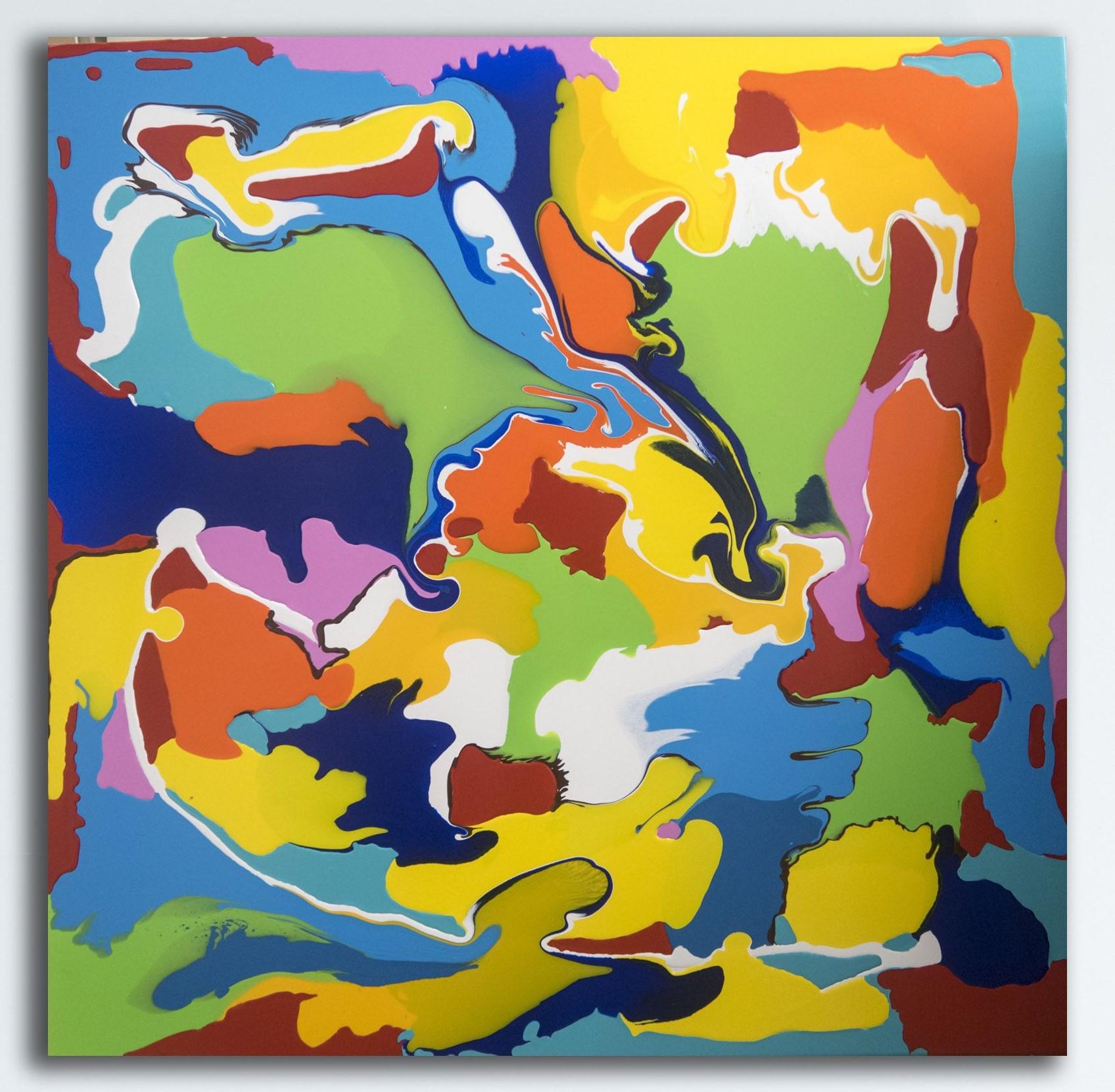 Kris Mercer Abstract Painting - Spring Passion, Painting, Acrylic on Canvas