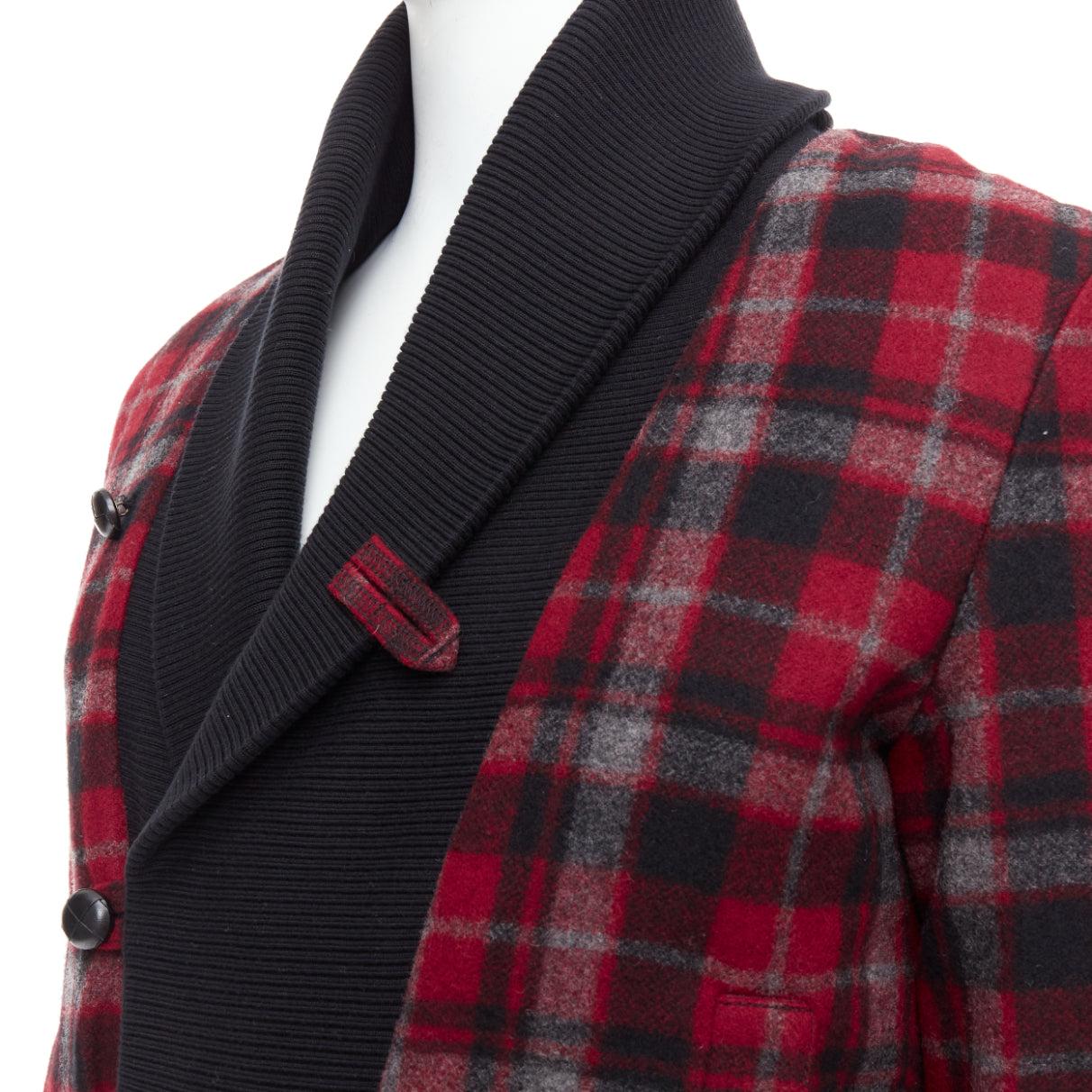 KRIS VAN ASSCHE red black virgin wool checkered cotton trim bomber IT46 S
Reference: PRWU/A00138
Brand: Kris Van Assche
Material: Virgin Wool, Cotton
Color: Red, Black
Pattern: Checkered
Closure: Button
Lining: Black Fabric
Extra Details: Cotton rib