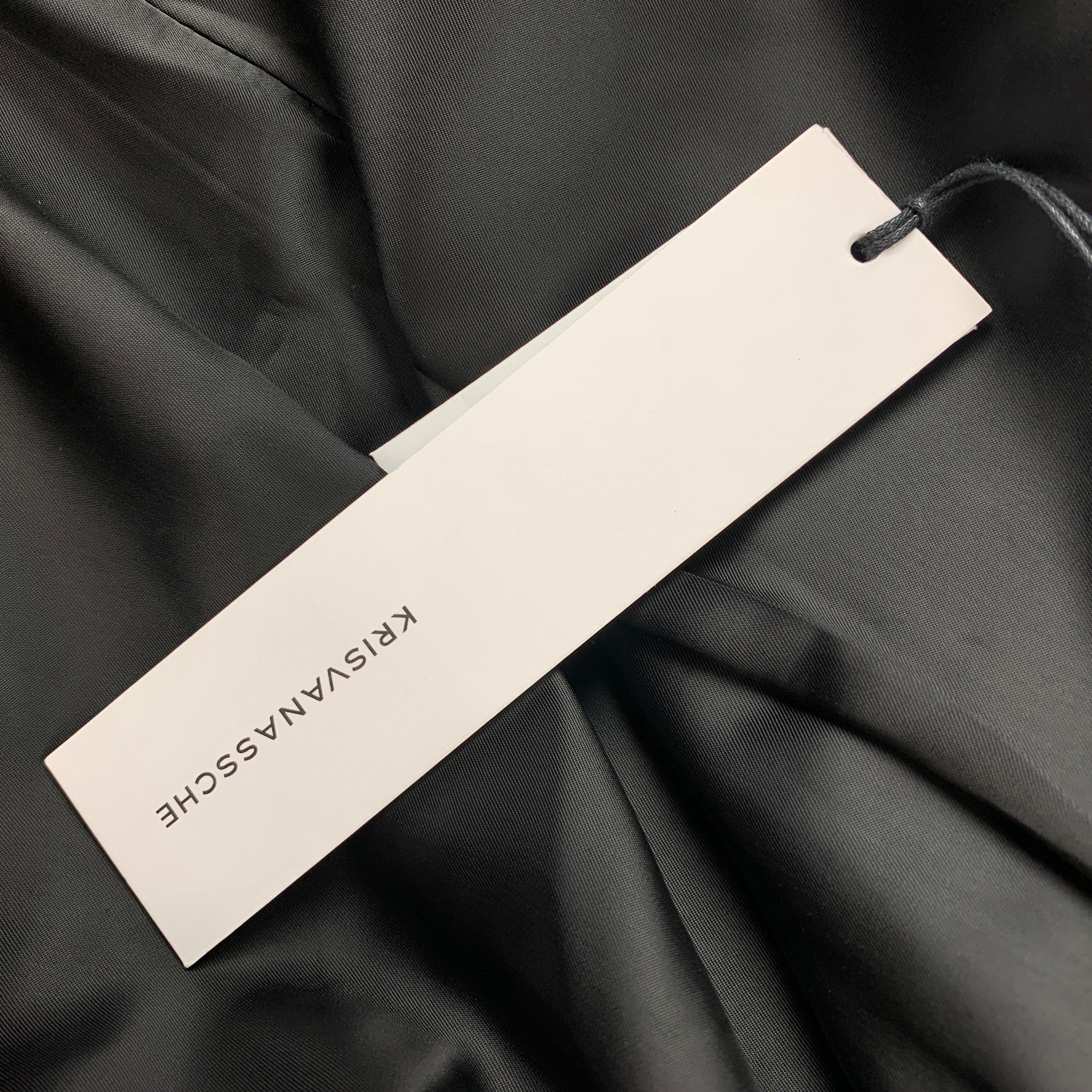 KRIS VAN ASSCHE Size 40 Black Patches Wool Notch Lapel Sport Coat For Sale 4
