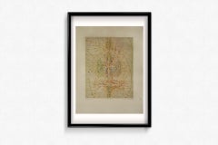 1972 original engraving by Krishna Reddy - Sitting Figure ( Méditation )