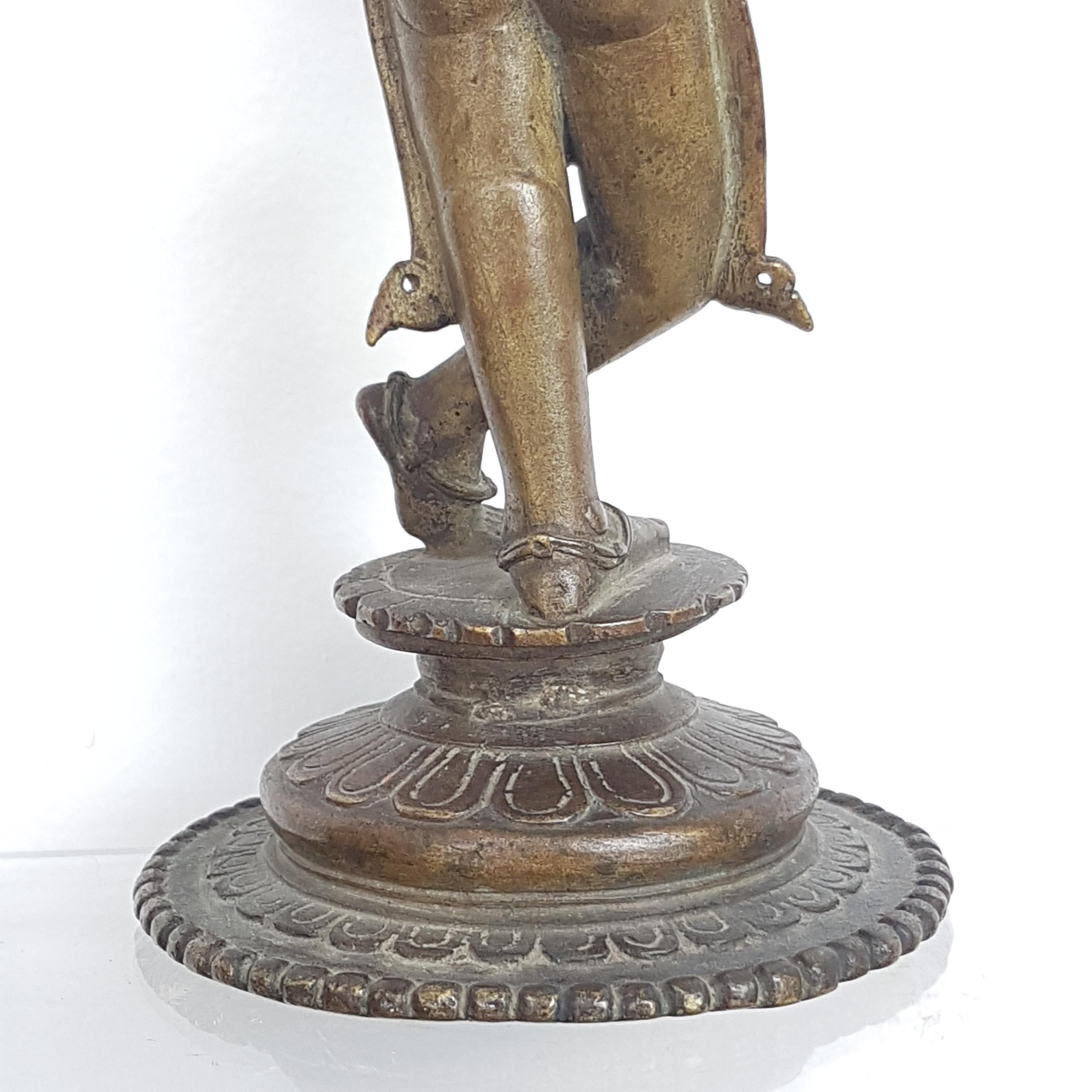 Krishna Venugopal, Orissa/Bengal, India, 18th Century, Cire Perdue Bronze For Sale 3