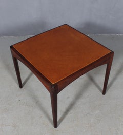 Krisitan S. Vedel Coffee Table, Rosewood and Leather, Denmark, 1960s