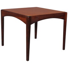 Krisitan S. Vedel Coffee Table, Rosewood and Leather, Denmark, 1960s