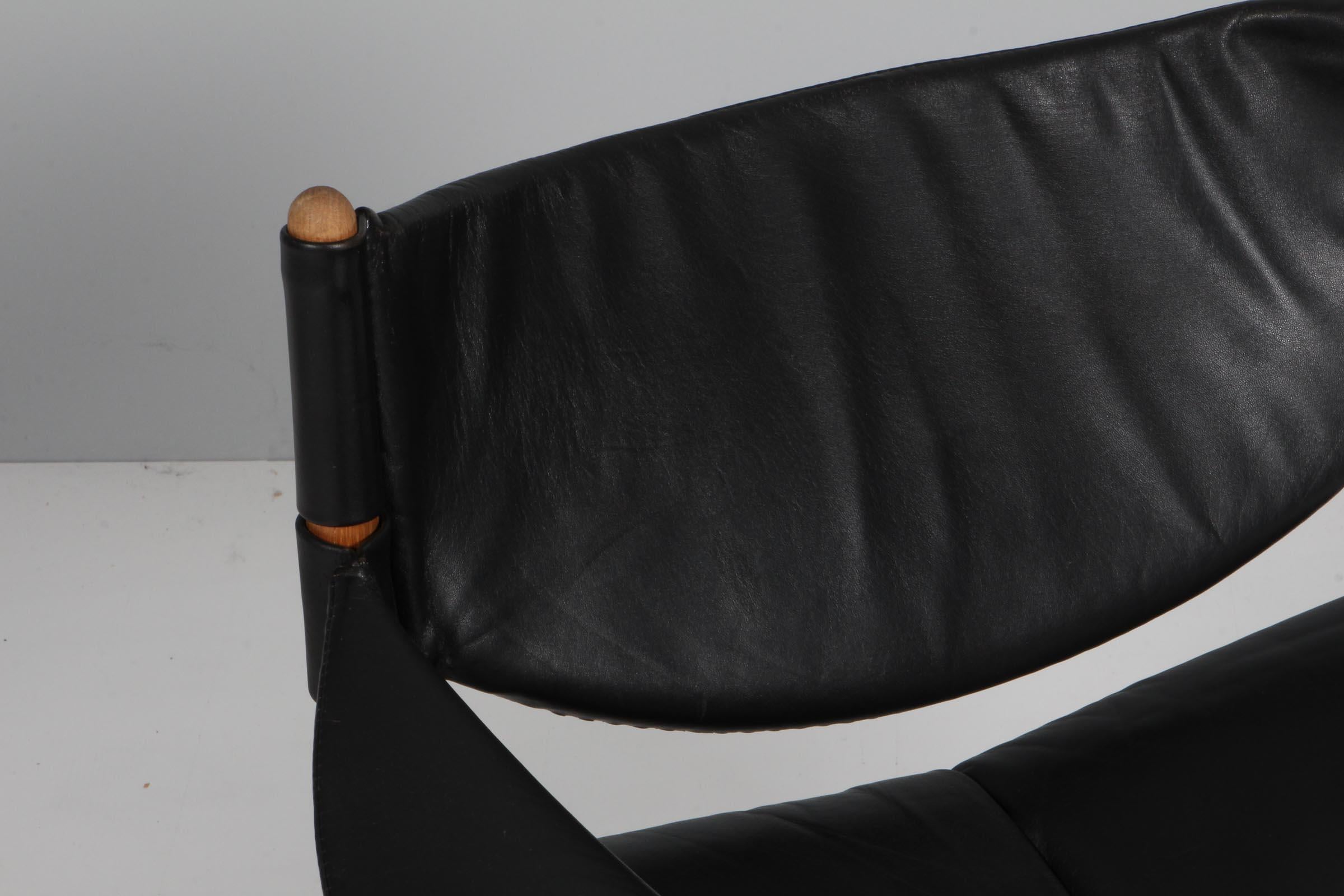Scandinavian Modern Krisitan S. Vedel lounge chair model Modus, Oak and Leather, Denmark, 1960s