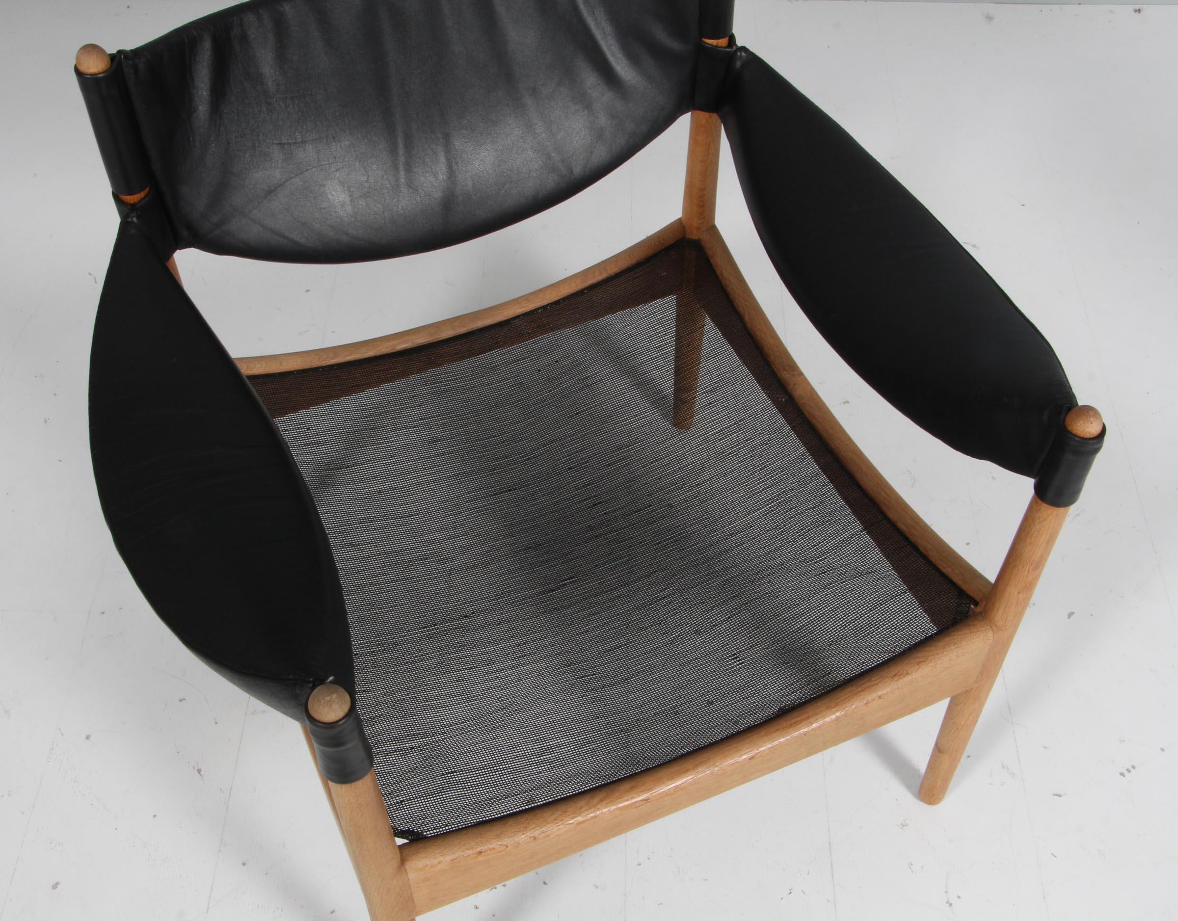 Krisitan S. Vedel lounge chair model Modus, Oak and Leather, Denmark, 1960s 1