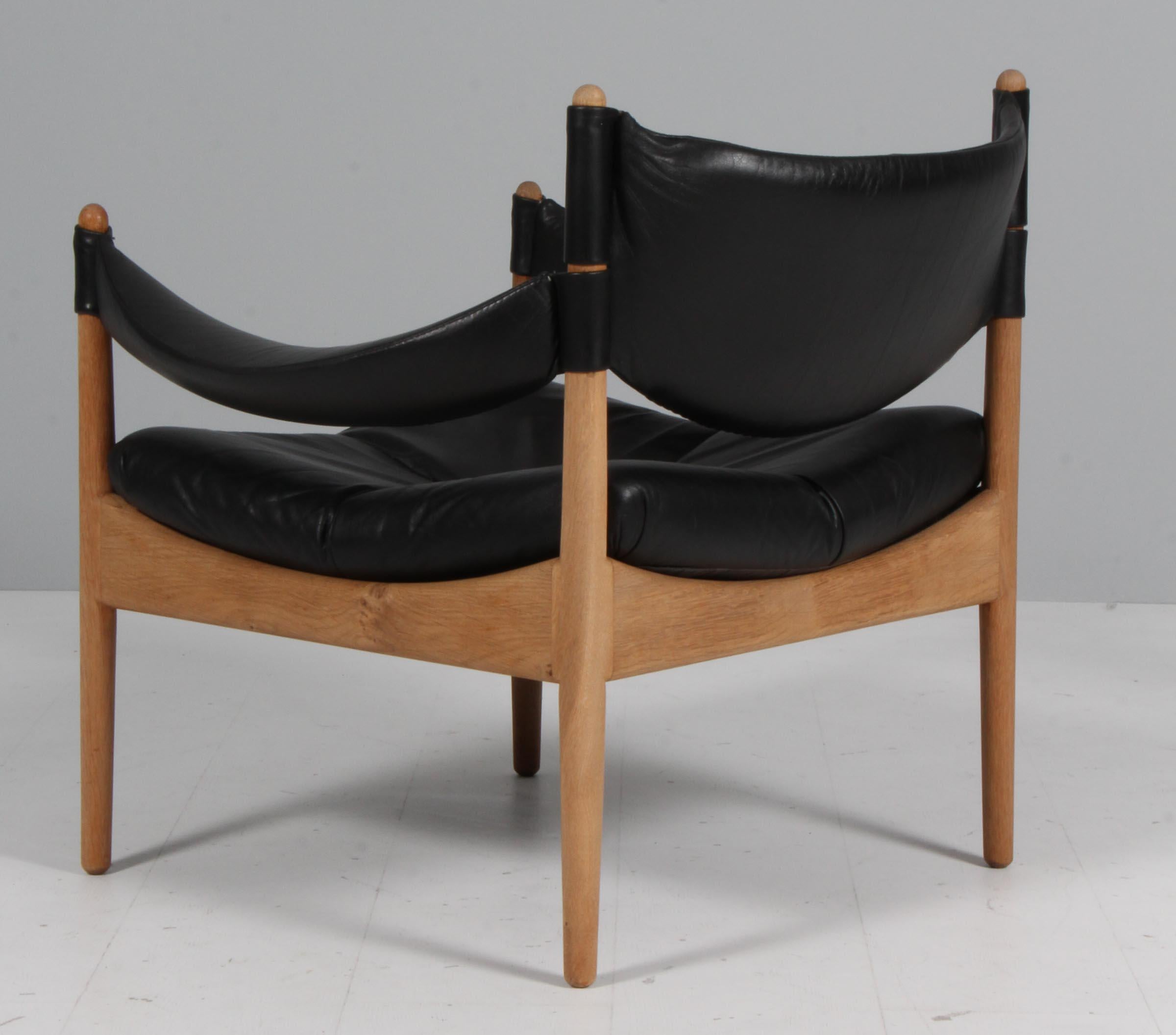 Krisitan S. Vedel lounge chair model Modus, Oak and Leather, Denmark, 1960s 2