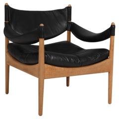 Krisitan S. Vedel lounge chair model Modus, Oak and Leather, Denmark, 1960s