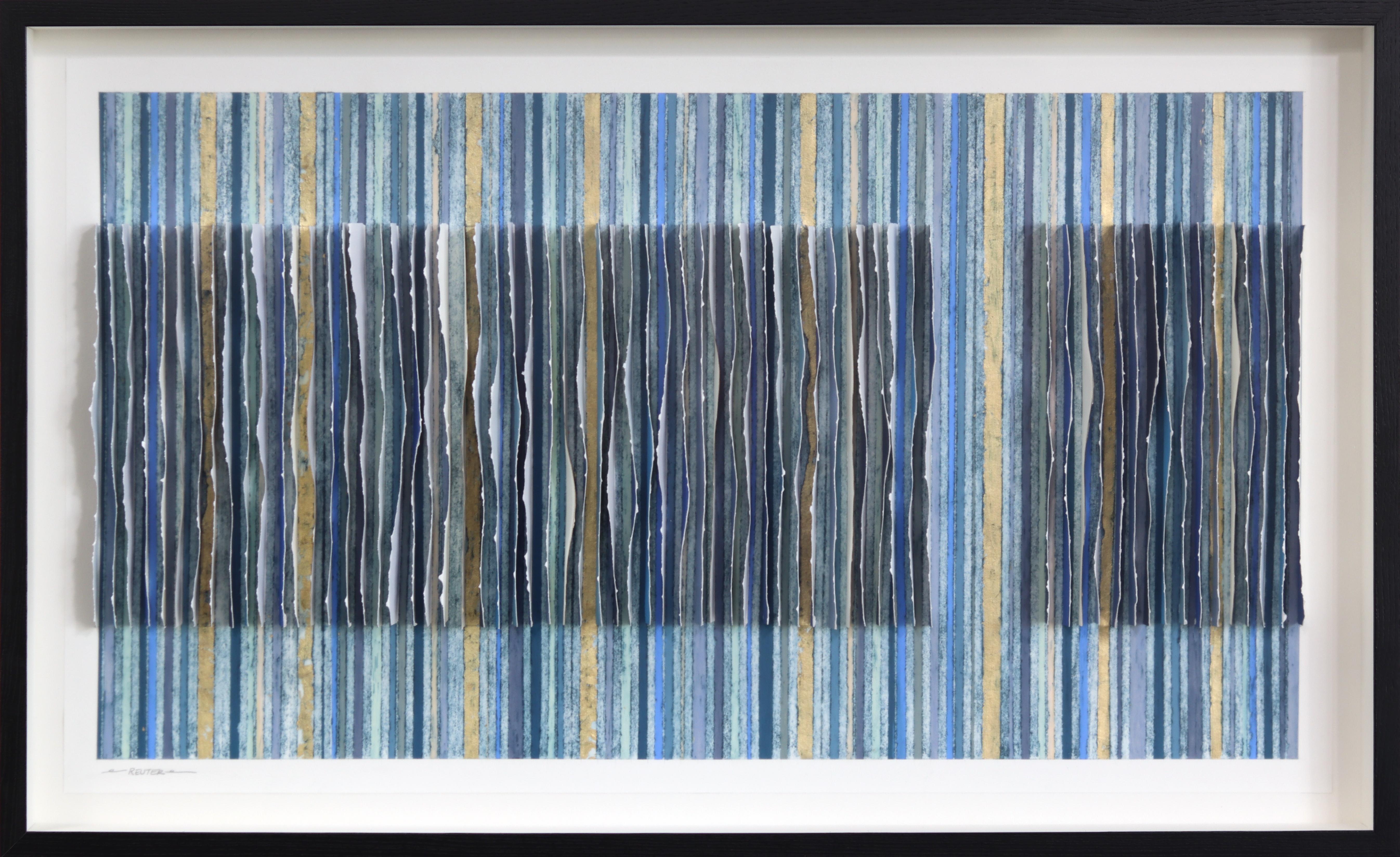 follow your path - Original Abstract Blue Tone Mixed Media Sculptural Artwork