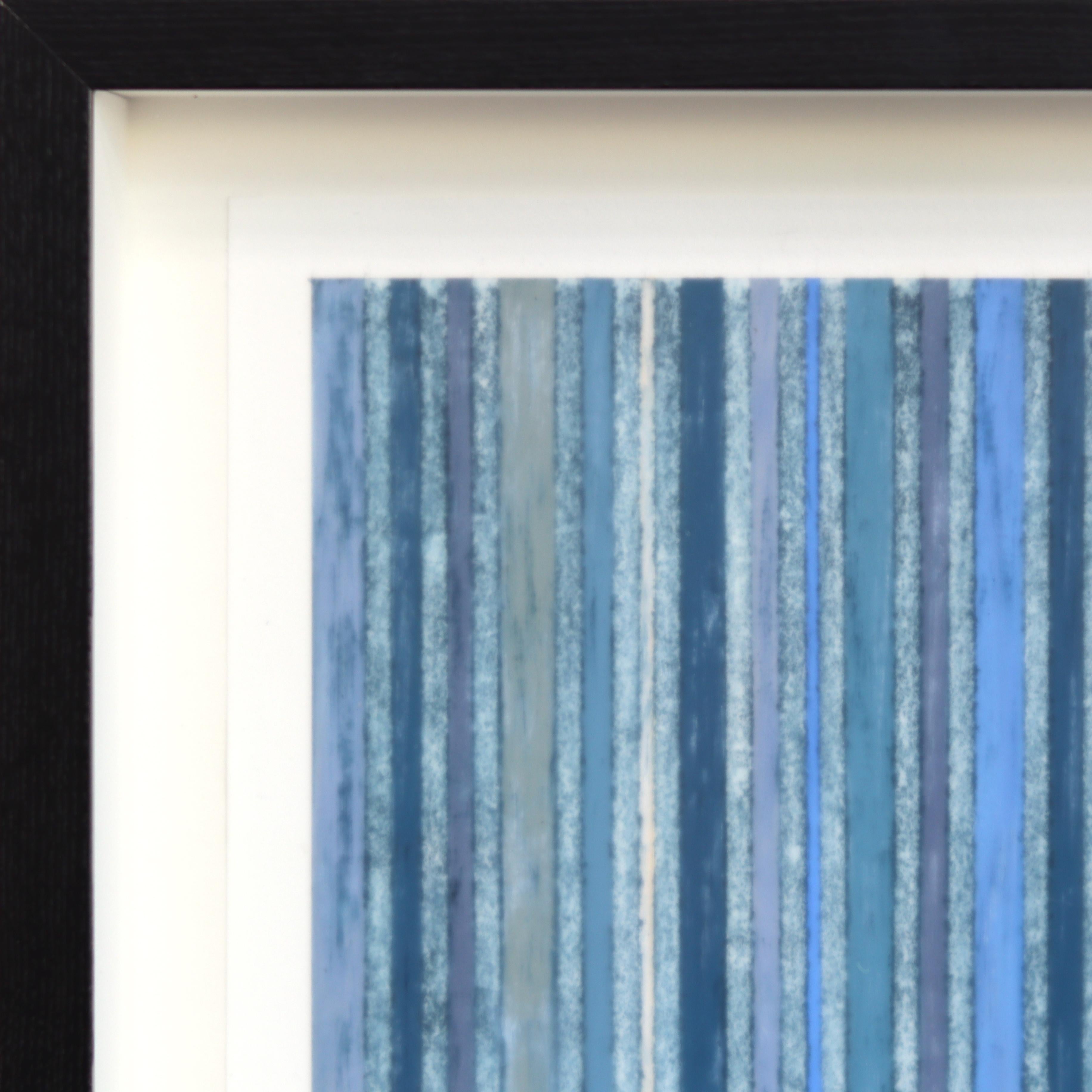 Straits and narrows - Original Abstract Blue Tone Mixed Media Sculptural Artwork en vente 2