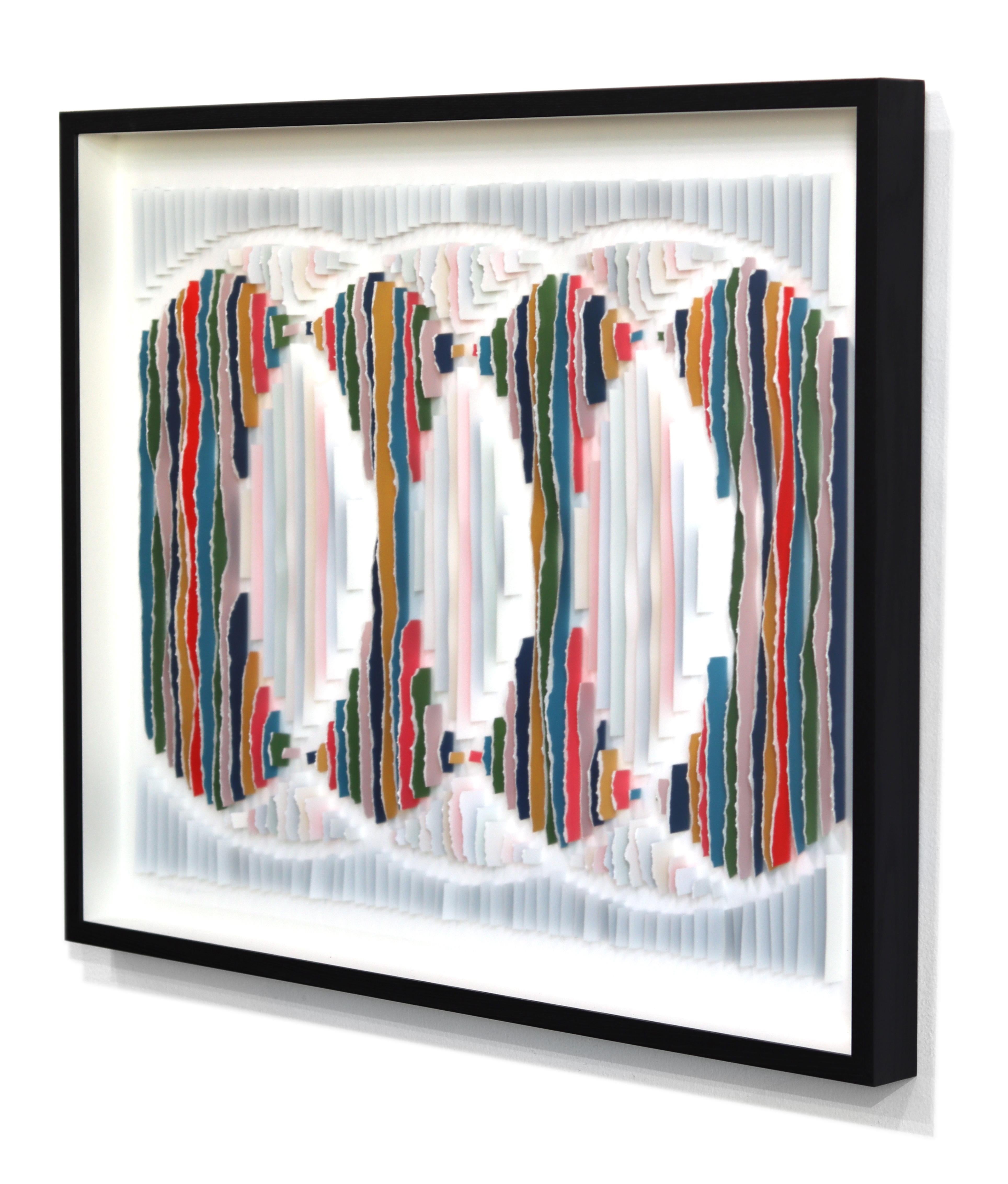 trinity united - Original Abstract Color Drenched Mixed Media Sculptural Artwork en vente 3