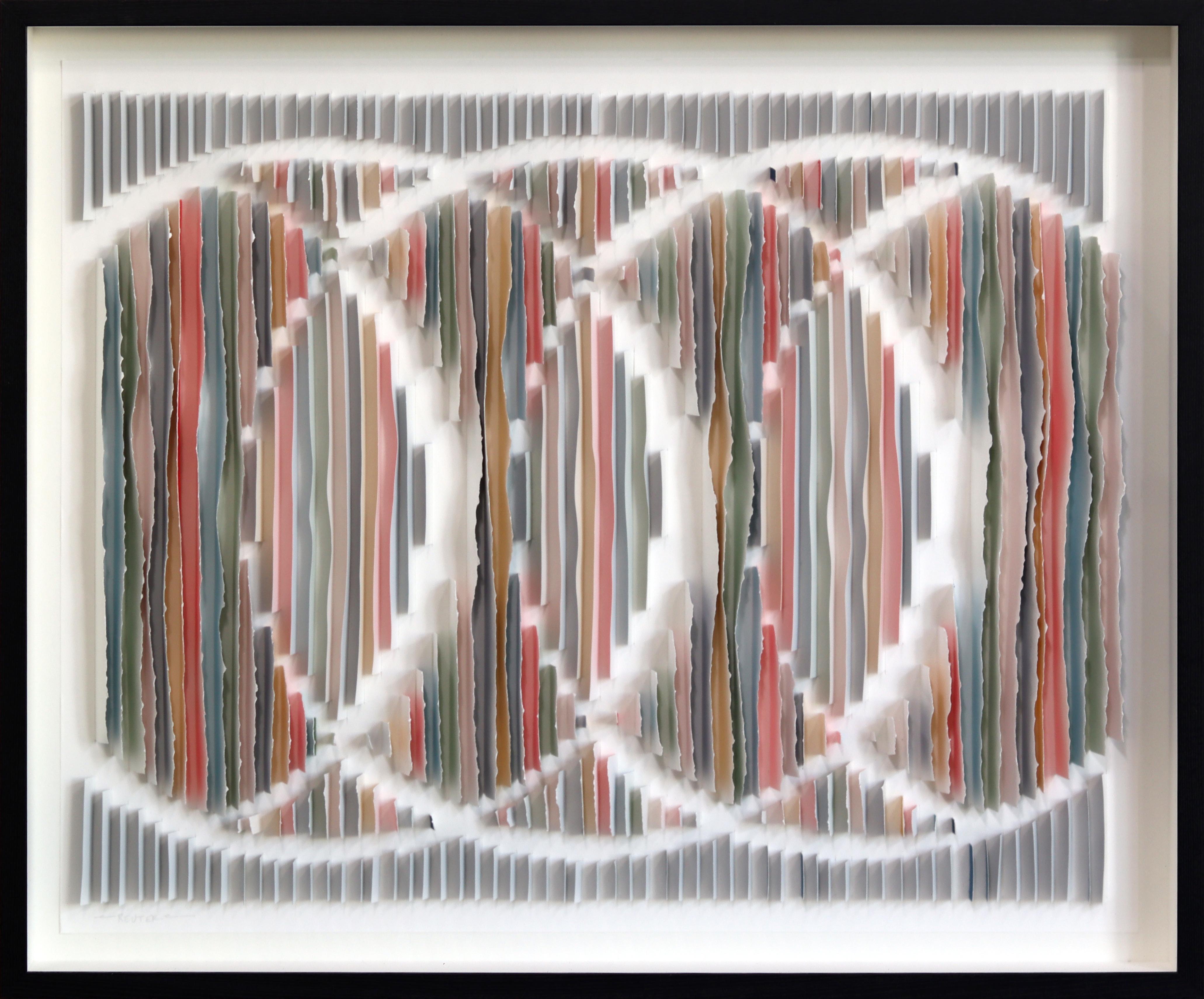 Krista Reuter
s contemporary paper sculpture artworks unfold like a quiet study in light, shadow, texture, and dimensional abstraction. Hand-cut and layered with meticulous precision, her artworks create intricate topographies that shift as the