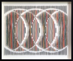 trinity united - Original Abstract Color Drenched Mixed Media Sculptural Artwork