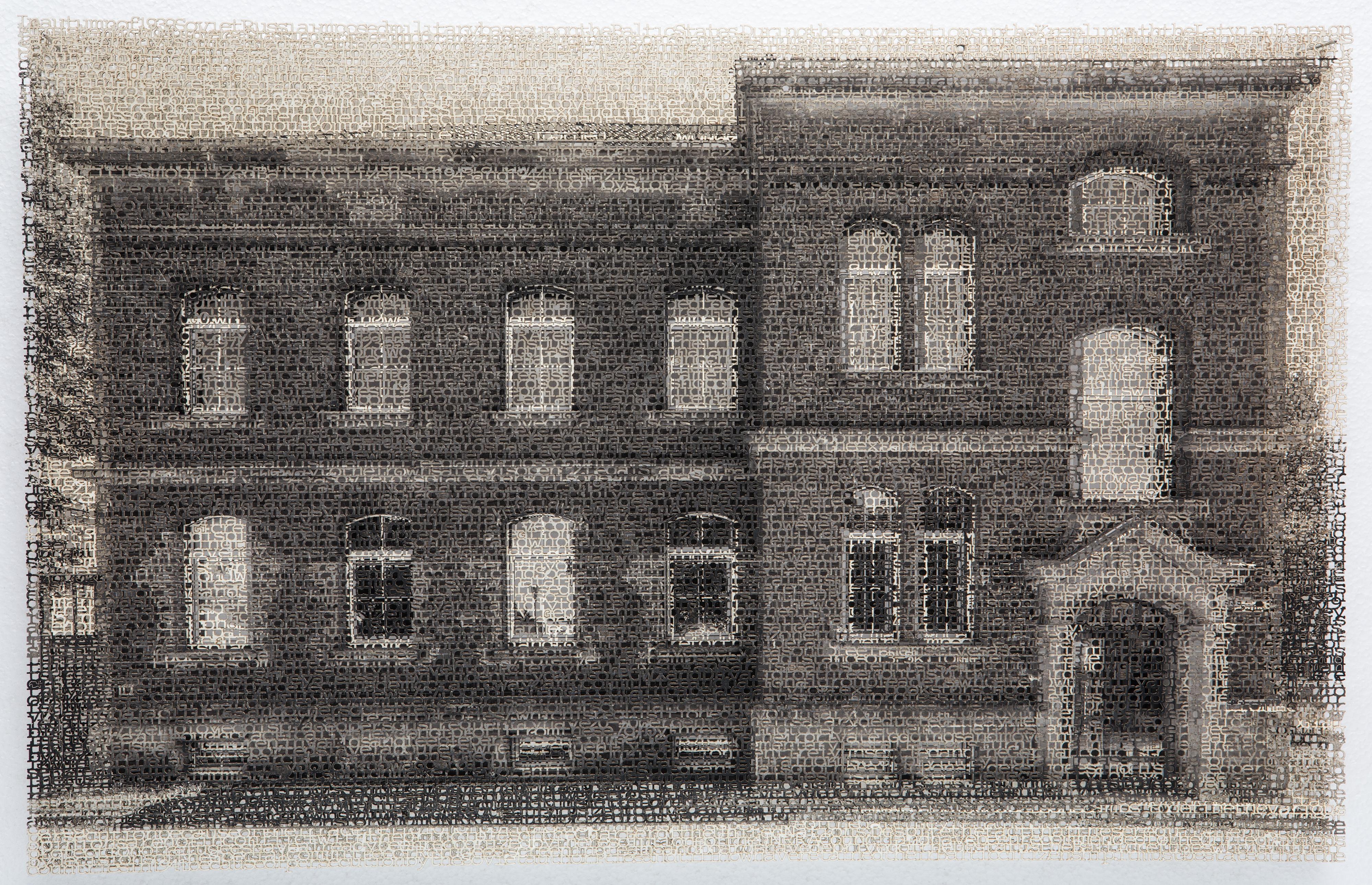 Krista Svalbonas Black and White Photograph – Ansbach 1, Laserschnitt Archivpigment-Tinte-Druck, signiert, nummeriert, gerahmt