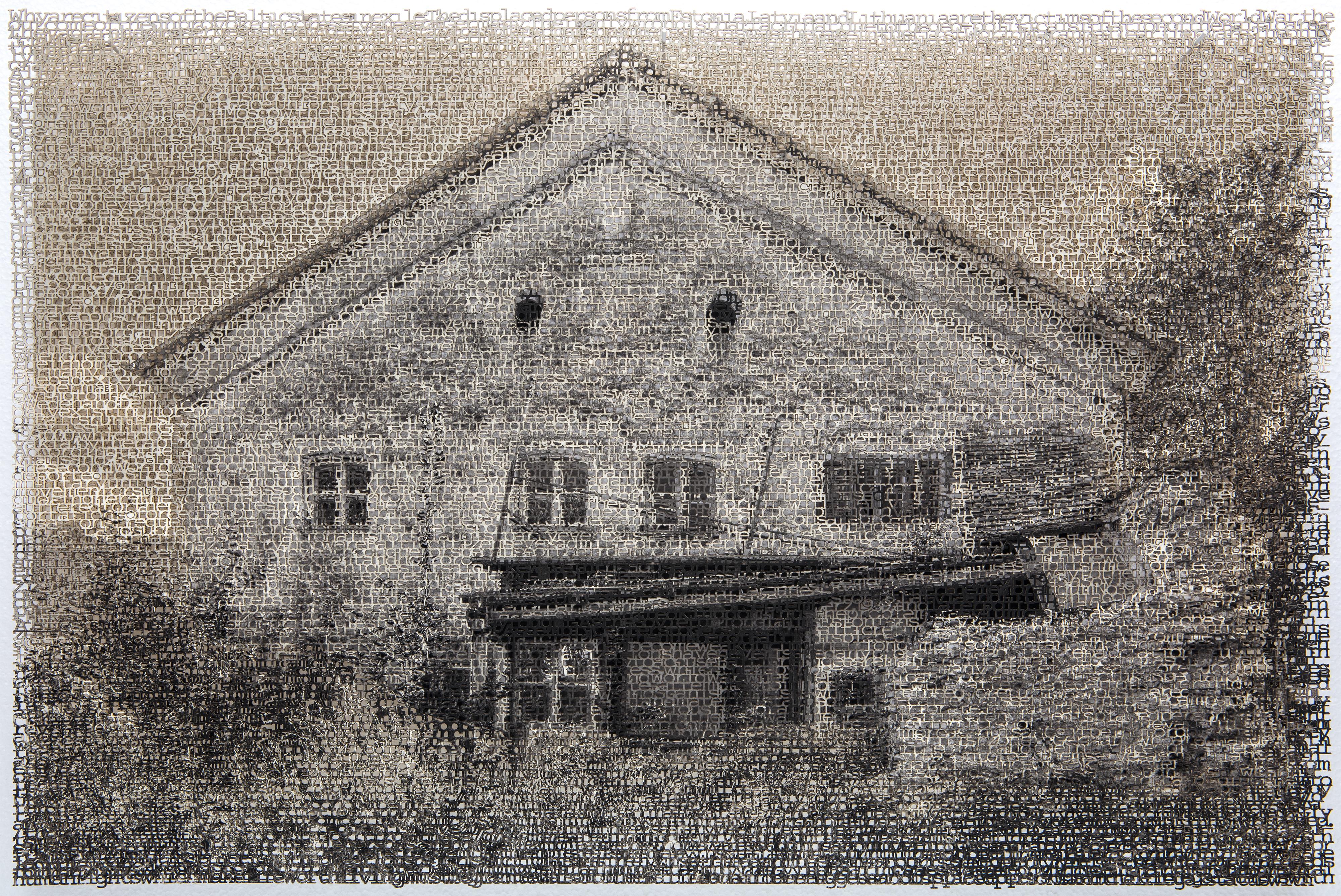 Krista Svalbonas Black and White Photograph - Eichstatt 1, Laser cut archival pigment ink print, signed, numbered, framed 