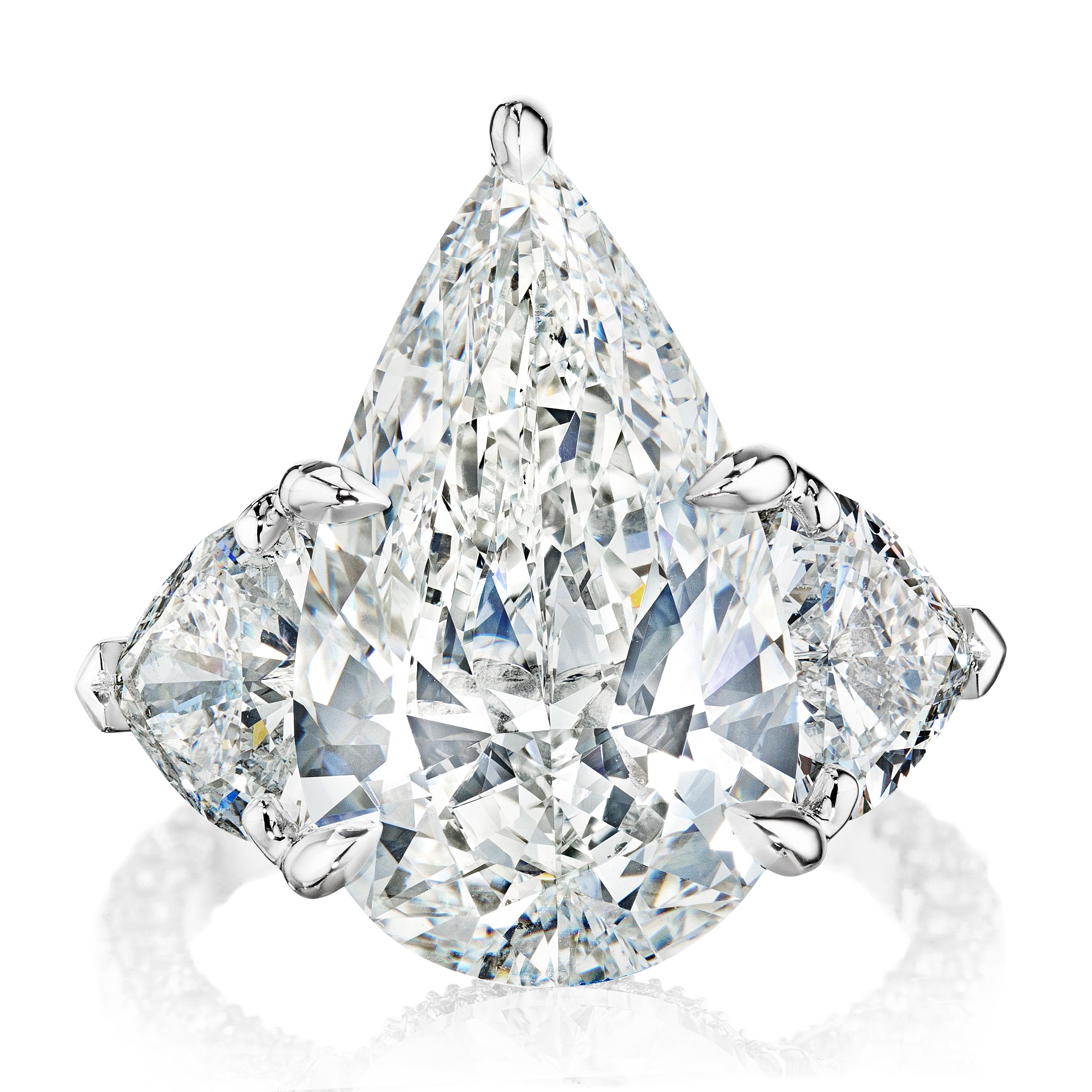 For Sale:  Kristen 5.60 Carat GIA Certified Pear Shape E in Color and VS1 in Clarity 3