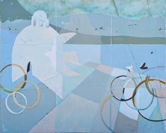 "All the Things She Saw" Contemporary Abstract Pastel Toned Landscape Painting