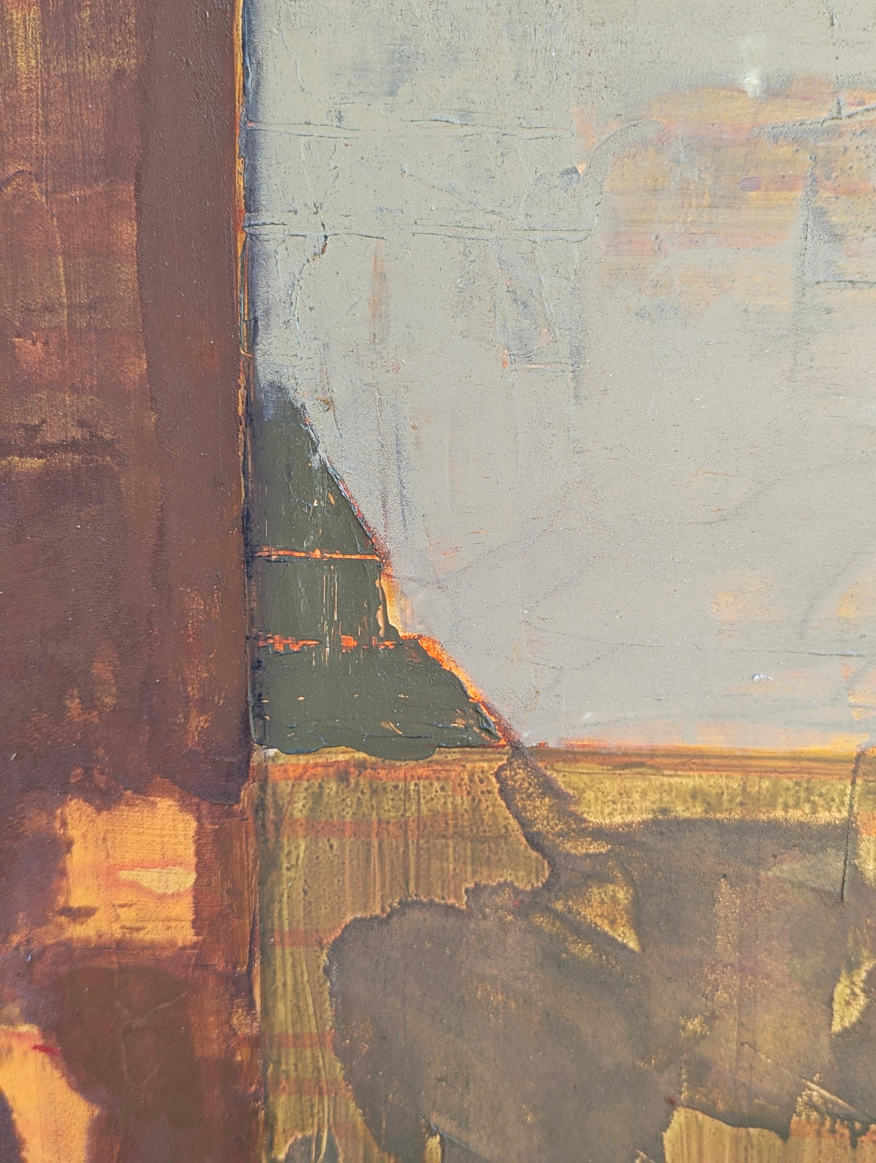 “Mr. Melville’s Kitchen” Contemporary Pastel Toned Abstract Still Life Painting For Sale 7