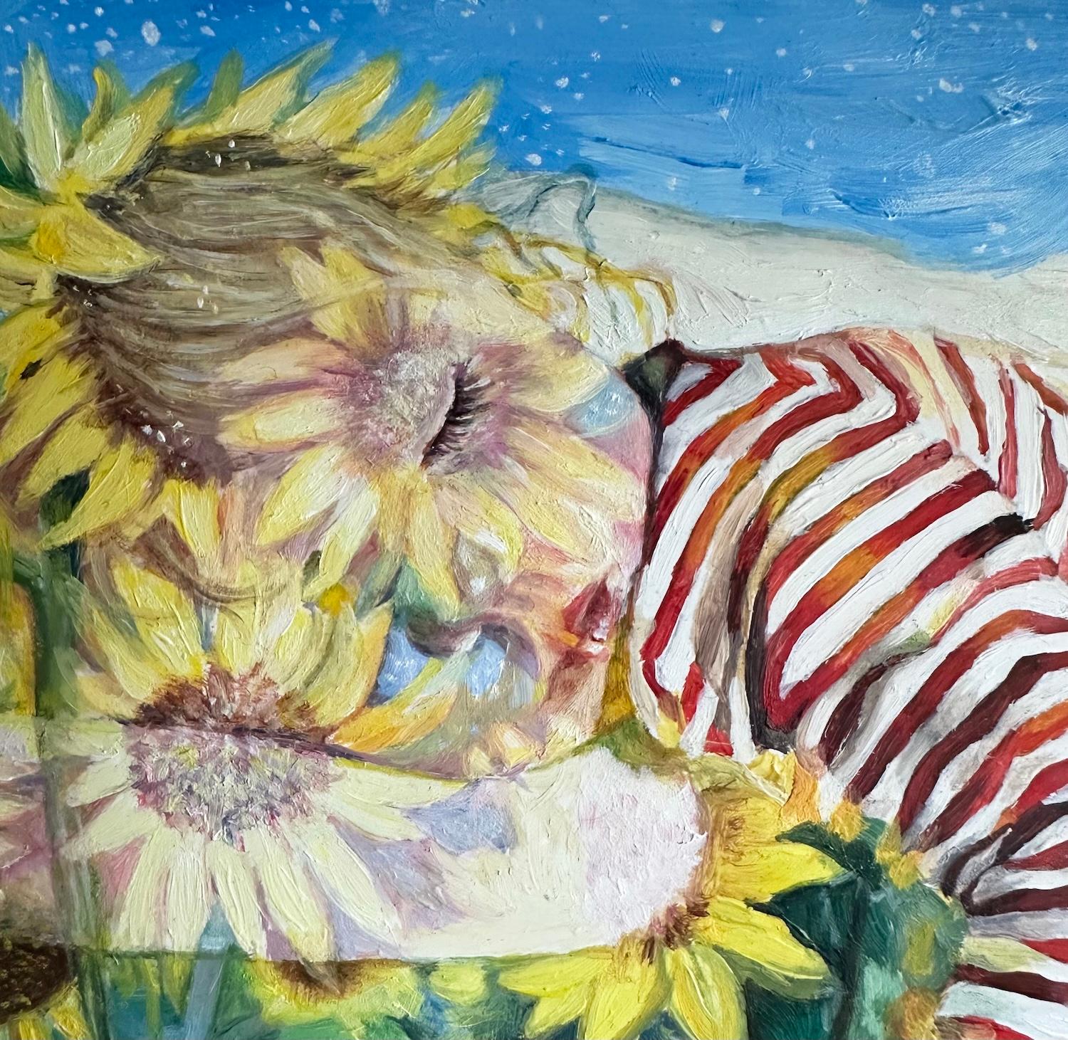 Tutto è trovato, Pittura a olio - Portrait Painting Grigio di Kristen Brown
