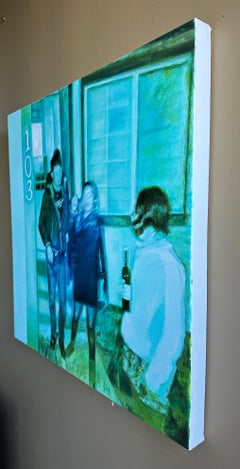 Izquierda y salida, Pintura al óleo