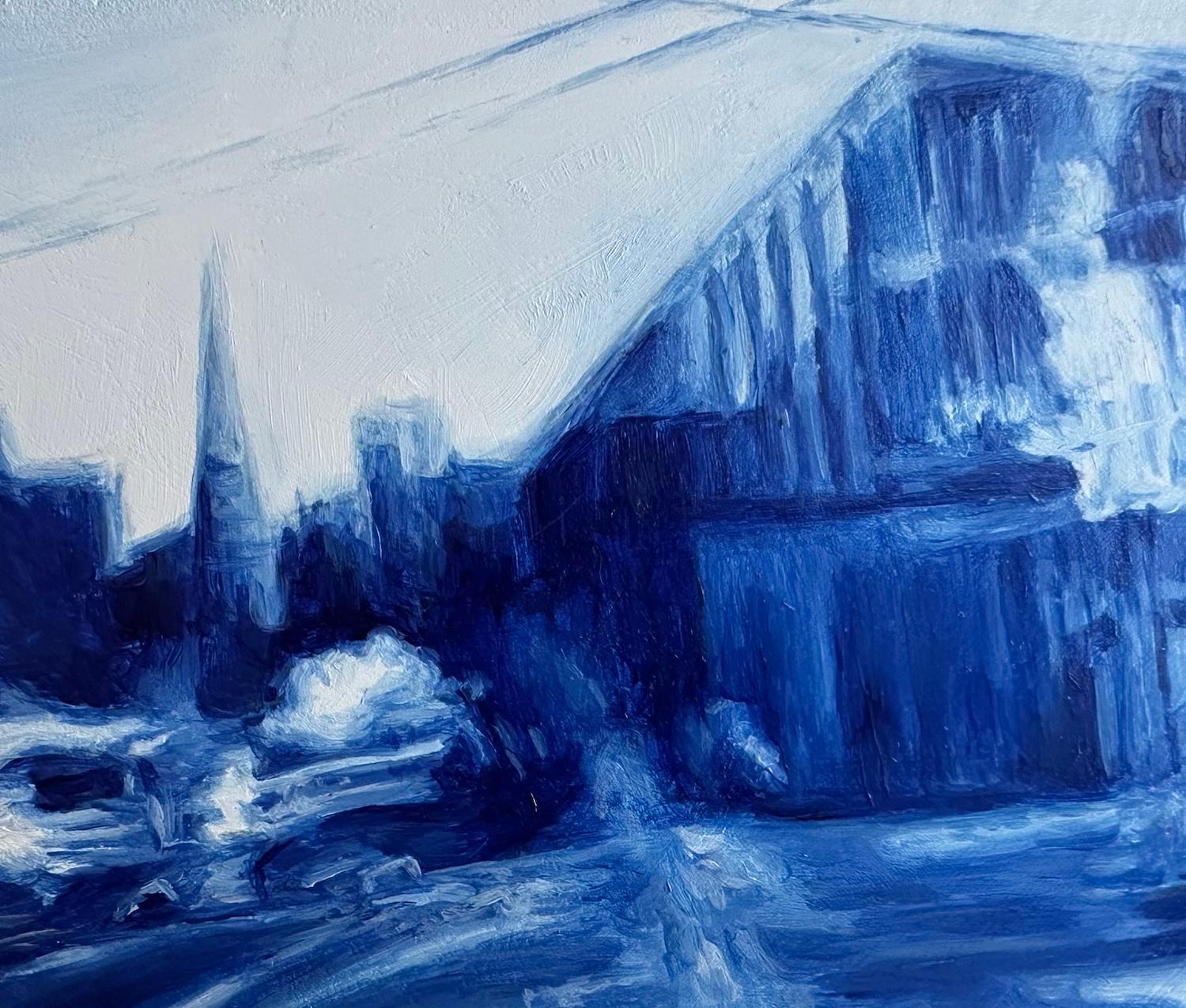 Punto de fuga, Pintura al óleo - Interior Painting Azul de Kristen Brown