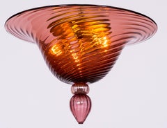 Maßgeschneiderter Flusssockel aus mundgeblasenem Murano-Glas Farbe Amethyst Contemporary, Italien