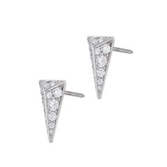 Kristen Farrel Diamond White Gold Estate Earrings