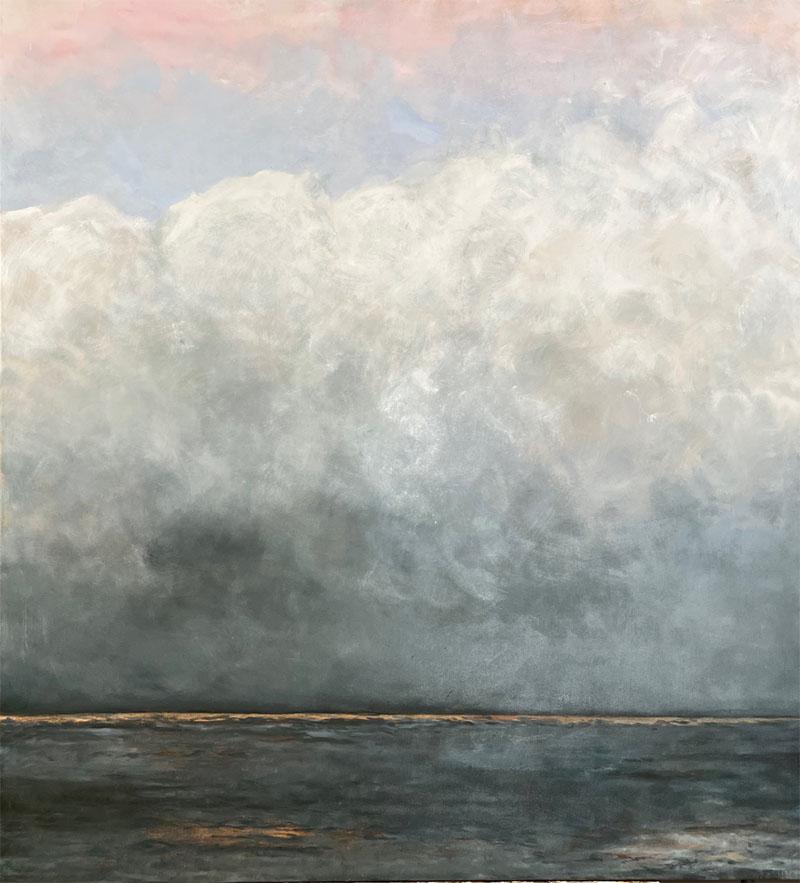 Kristen Garneau Landscape Painting - Evening Fog 2