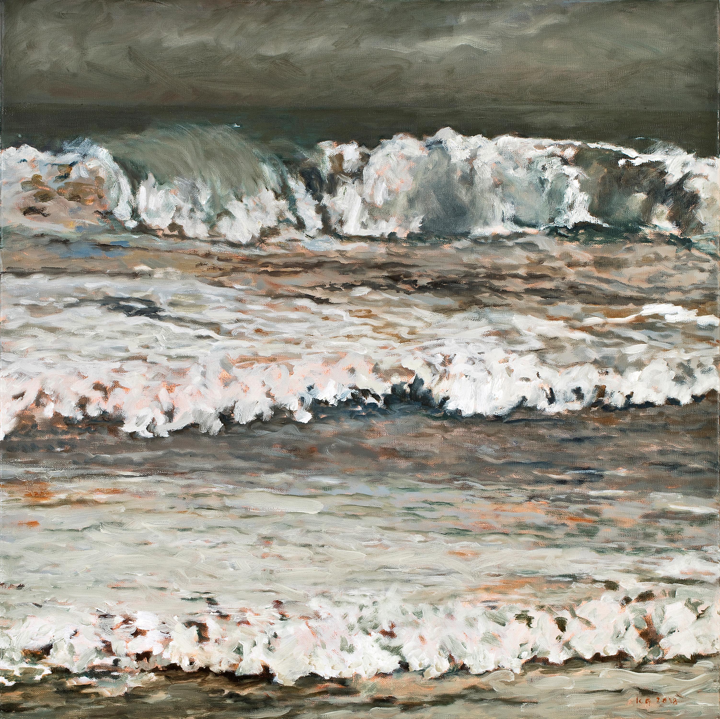 Kristen Garneau Landscape Painting - Muir Beach Storm